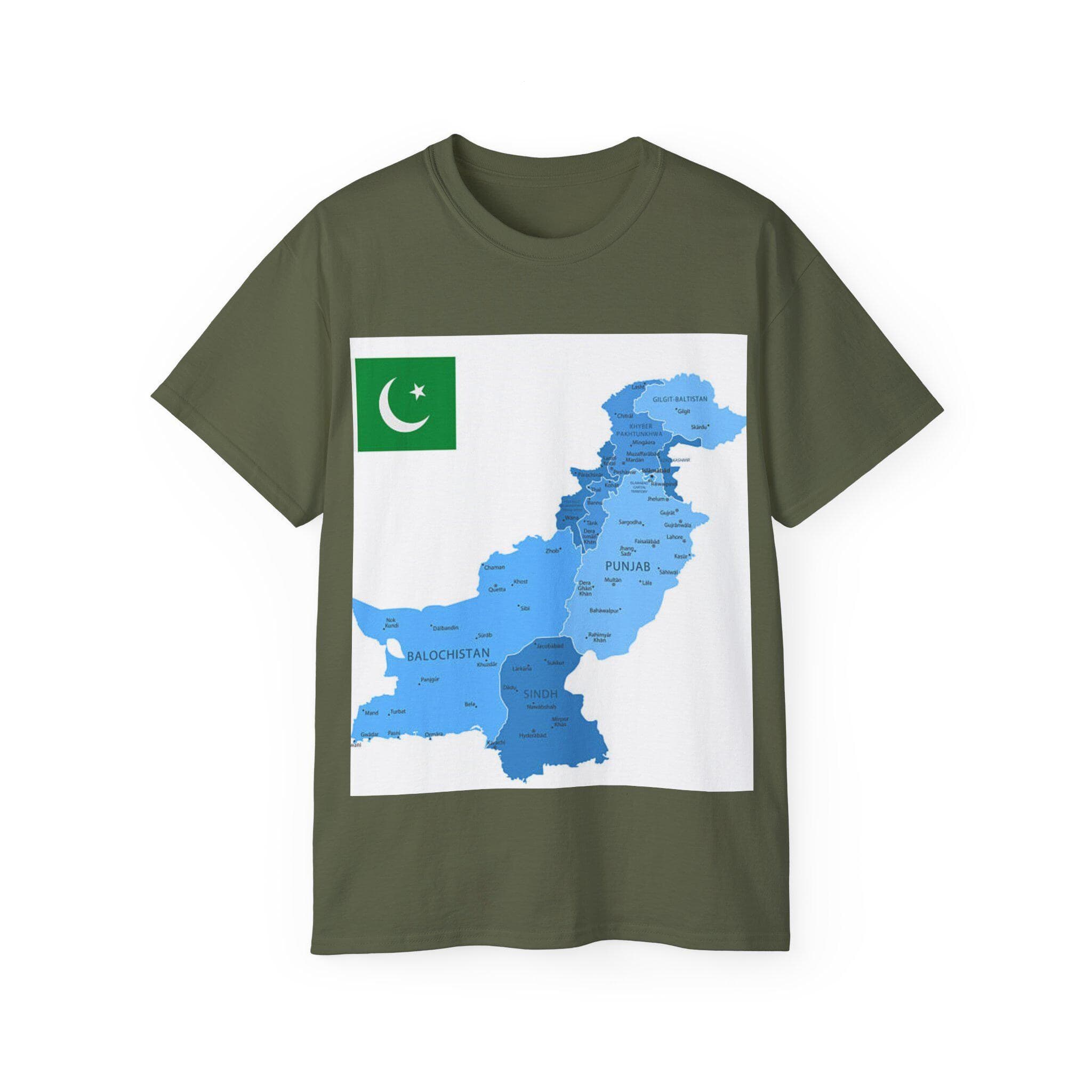 Pakistan Map Tee | Unisex Cotton T-Shirt, Gift for Travelers, Geography Lovers, Casual Wear, Travel Souvenir, Heritage Pride - image 3