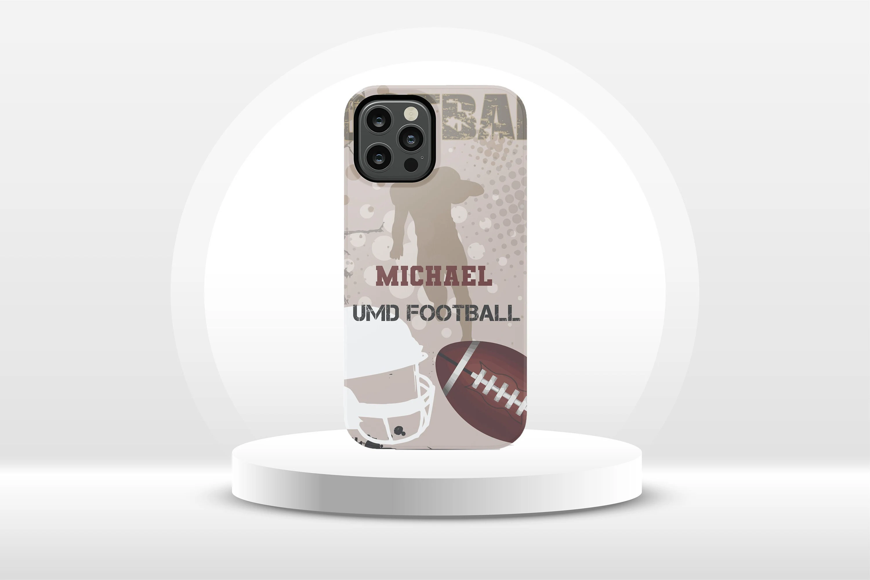 Personalized Football Design Phone Case for iPhone 15 14 13 12 Pro Max X XR Samsung Galaxy Note 10 20 Plus Ultra S23 22 21 20 10 s9 s8