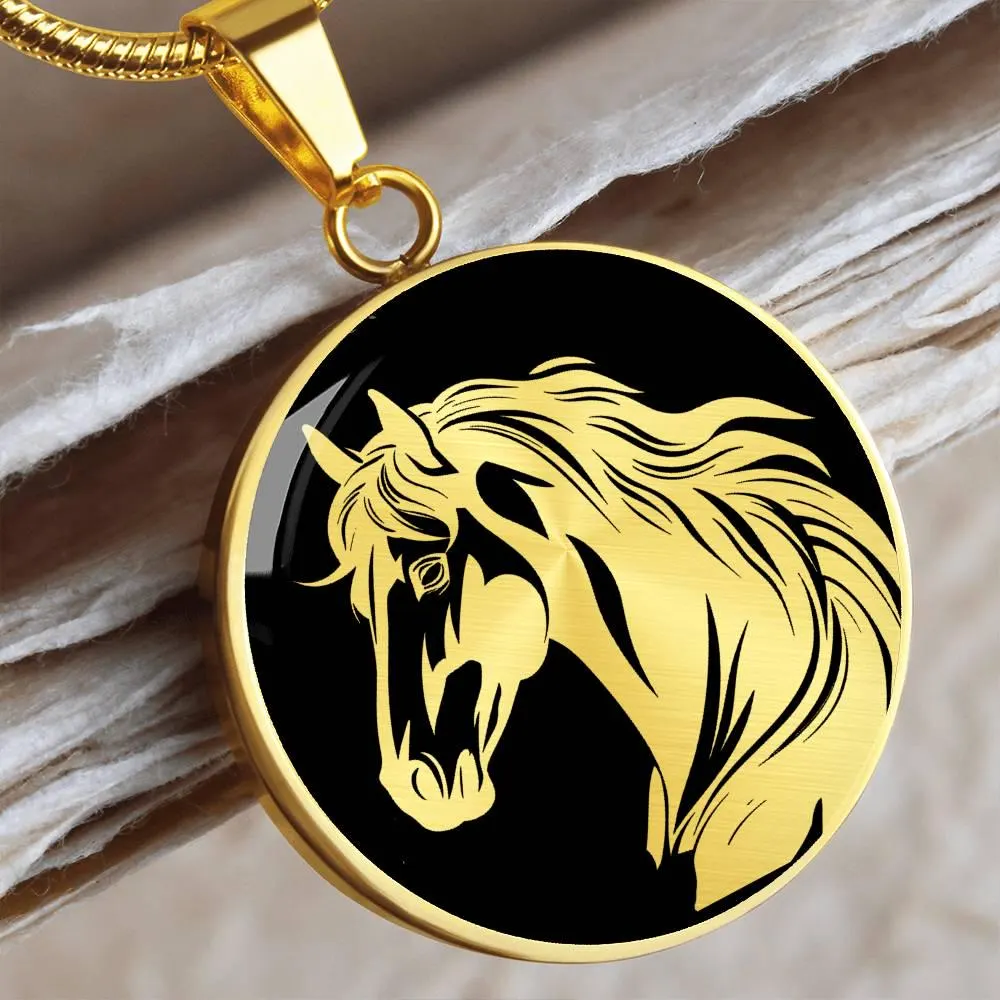 Horse Necklace Pendant Western Jewelry Gold Silver Charm