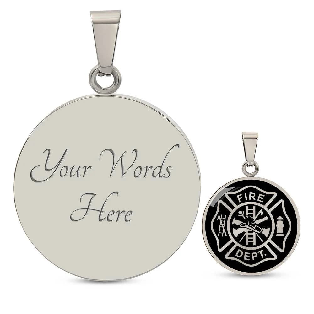 Firefighter Necklace Fireman Pendant Fire fighter Jewelry Gold Silver - image 5
