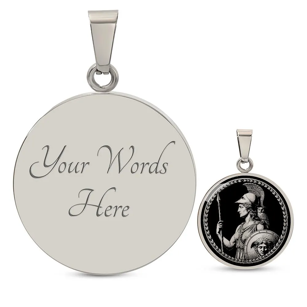 Athena Necklace Greek Goddess Pendant Mythology Jewelry Gold Silver Talisman - image 5