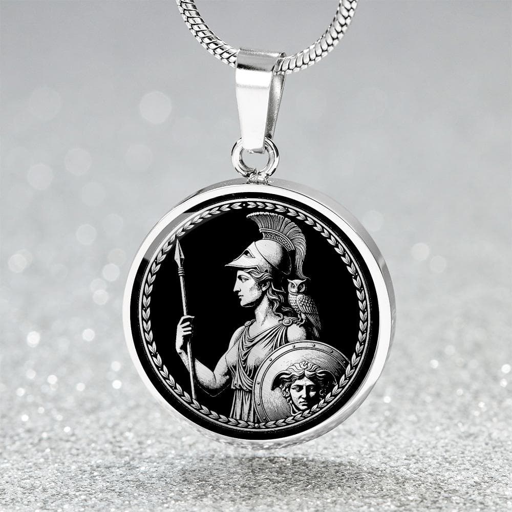 Athena Necklace Greek Goddess Pendant Mythology Jewelry Gold Silver Talisman - image 4