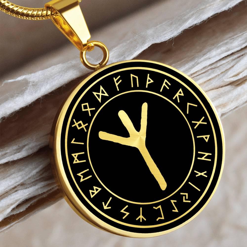 Viking Algiz Rune Pendant Runic Necklace Protection Jewelry Charm Gold Silver Talisman Amulet - image 2