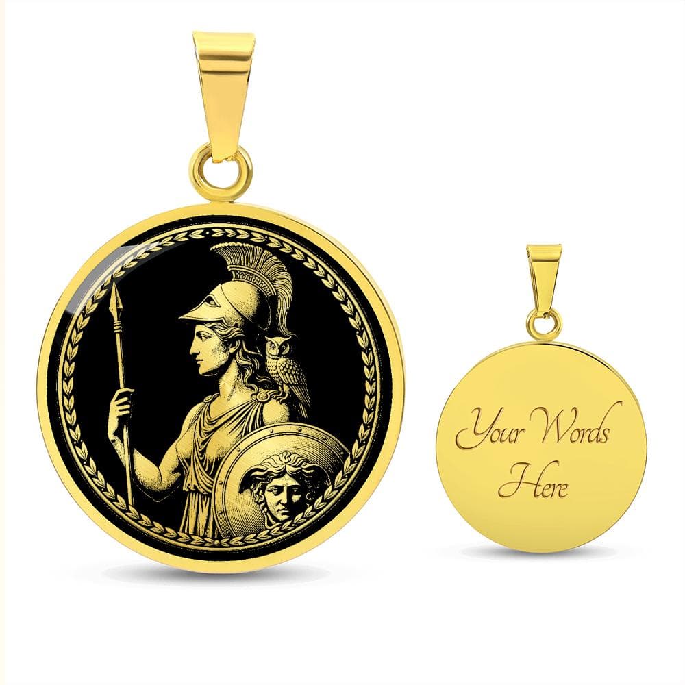 Athena Necklace Greek Goddess Pendant Mythology Jewelry Gold Silver Talisman - image 3