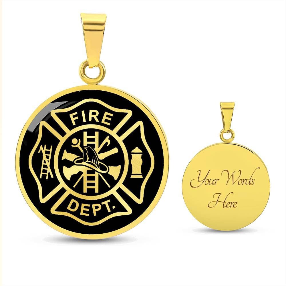 Firefighter Necklace Fireman Pendant Fire fighter Jewelry Gold Silver - image 3