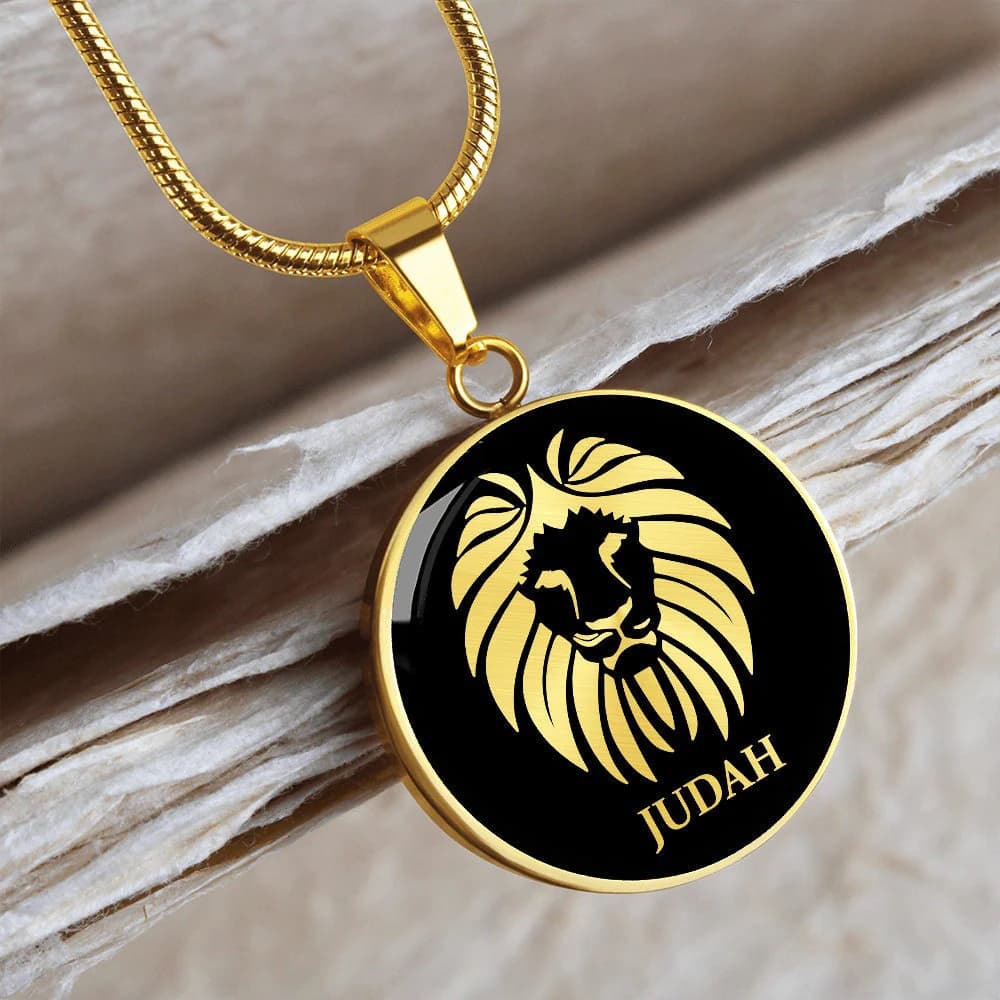 Lion of Judah Necklace Pendant Israelite Jewelry Gold Silver Charm
