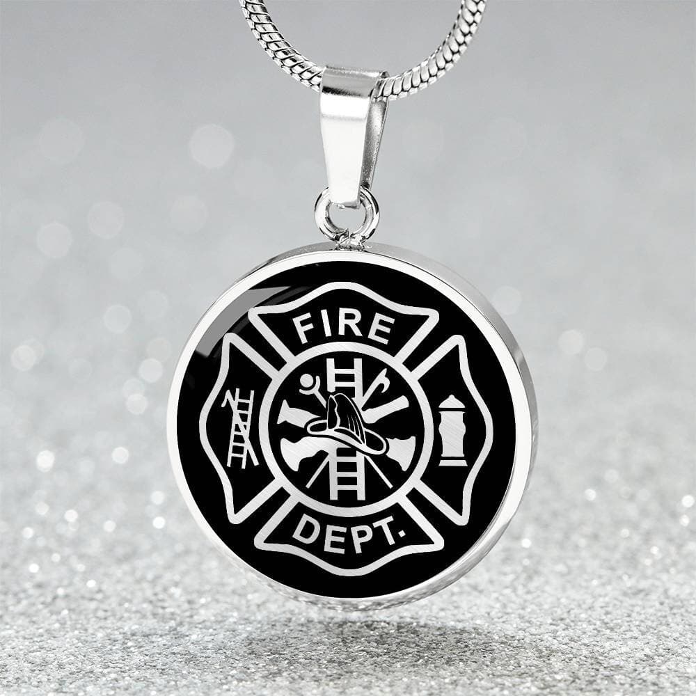 Firefighter Necklace Fireman Pendant Fire fighter Jewelry Gold Silver - image 4