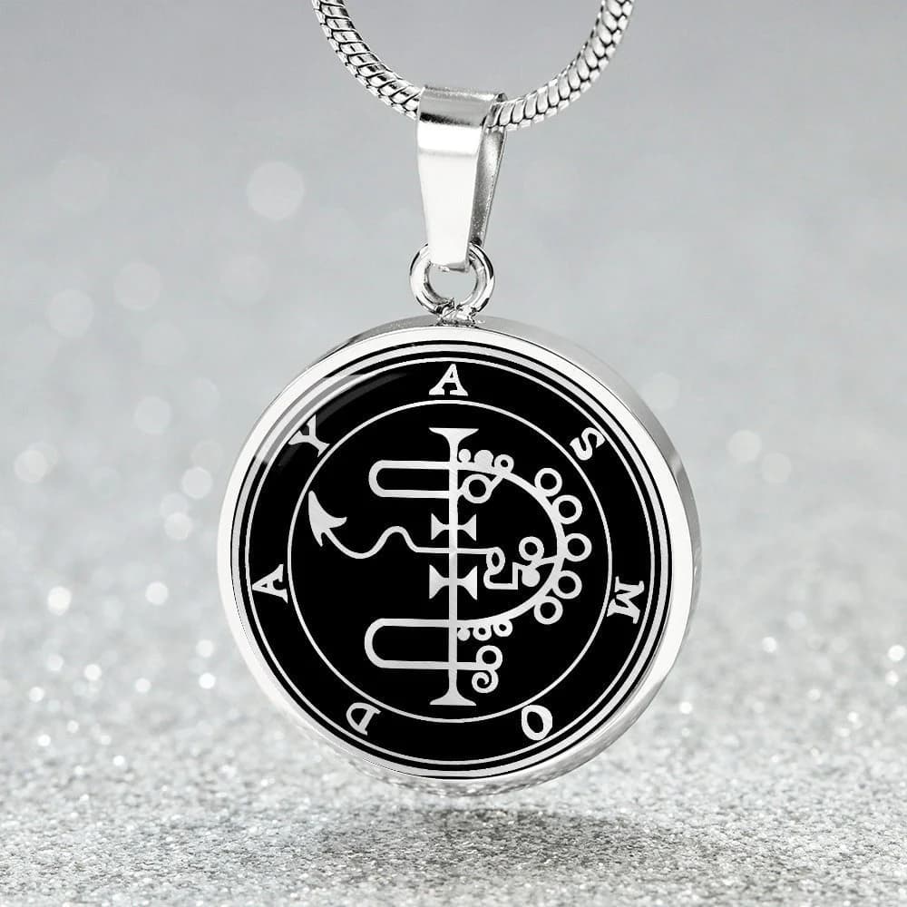 Asmodeus Sigil Necklace Pendant Demon Jewelry Gold Silver Charm - image 4