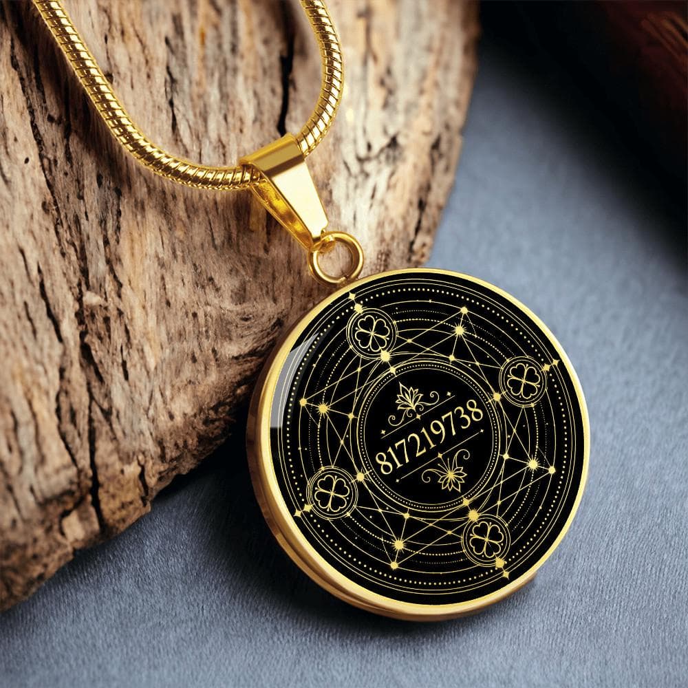 Grabovoi Code Good Luck Necklace Lucky Number Pendant Manifestation Jewelry 817219738 Talisman
