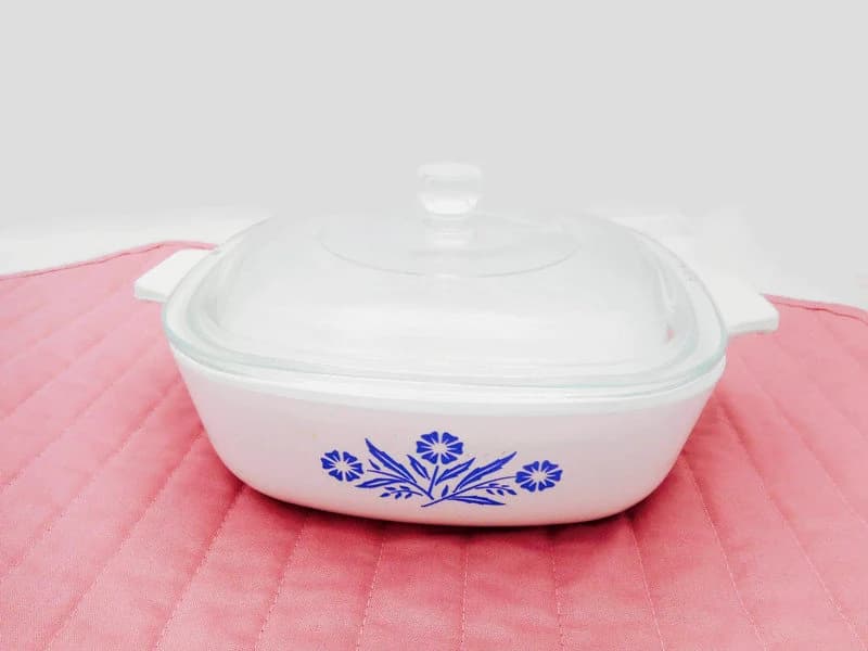 Vintage Pyrex Cornflower Blue Corning Ware Casserole Dish with Lid - image 4