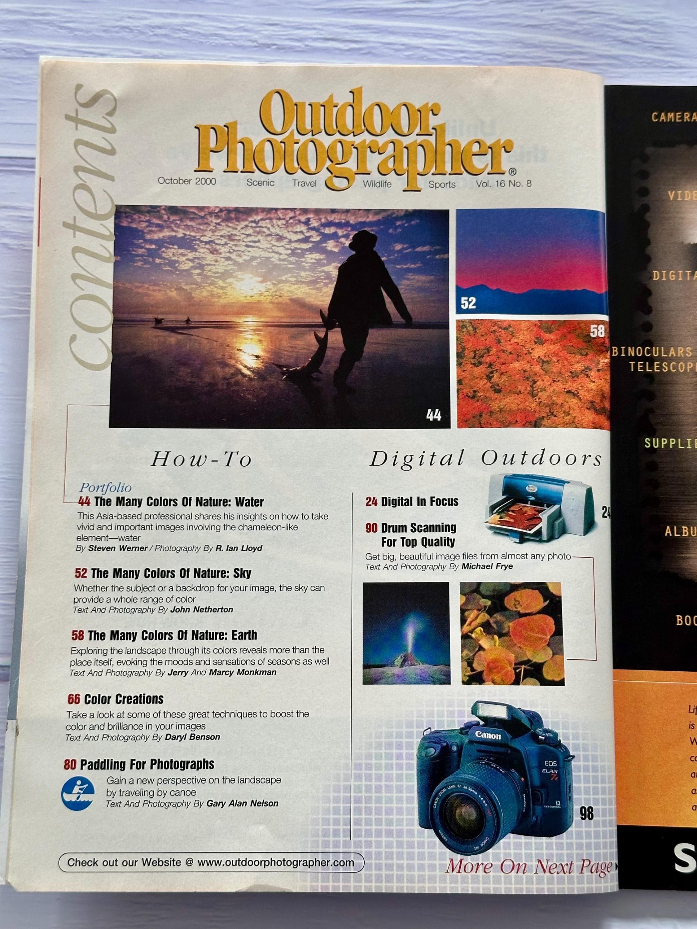 October 2000 Outdoor Photographer Vintage Magazine Scenic Wildlife Travel Sports Ads - image 3