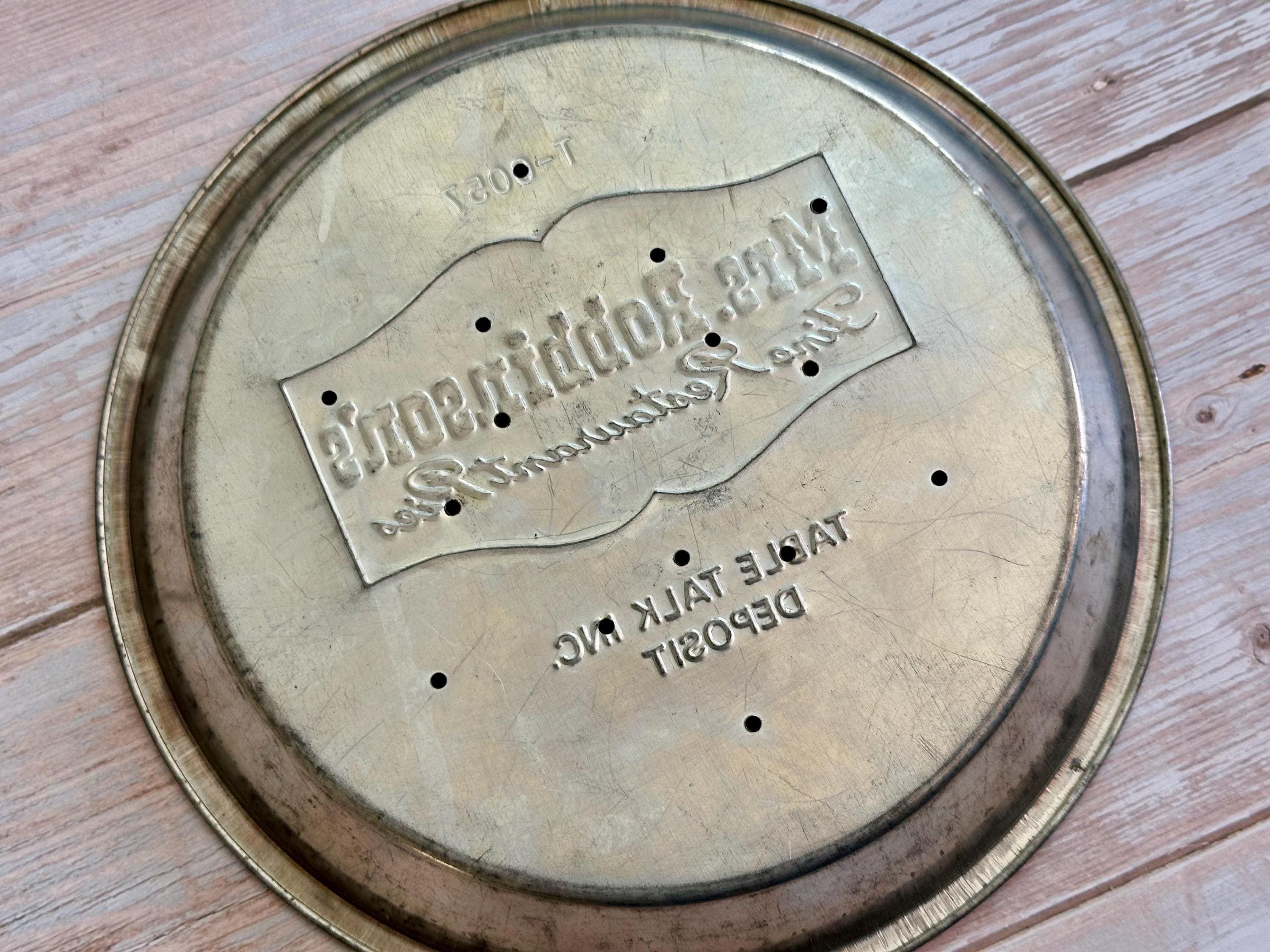 Vintage Table Talk Pie Tin: Mrs. Robbinson's Restaurant Pies, Worcester MA 1950s Farmhouse Decor - image 3
