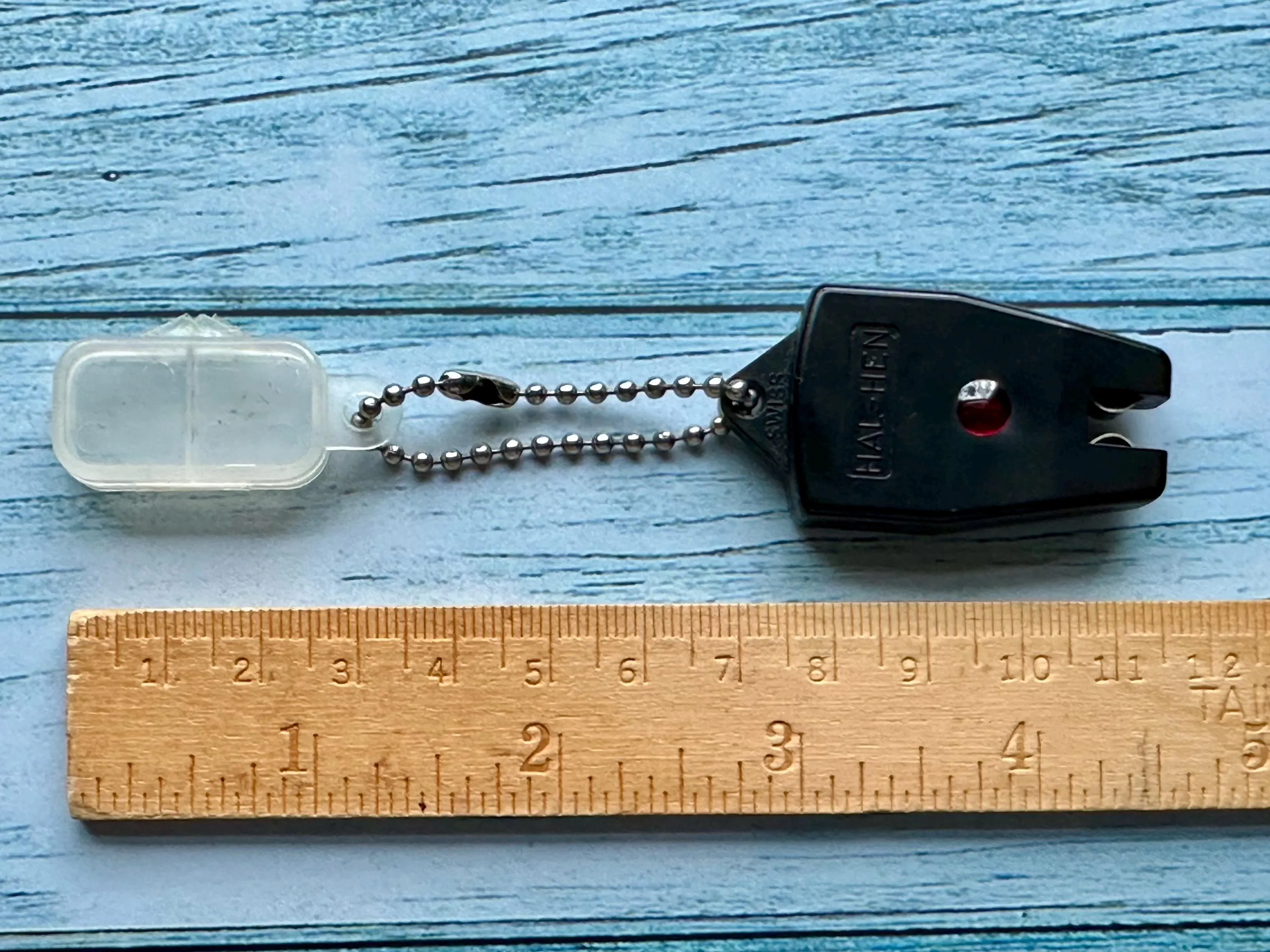 Vintage Hal-Hen Battery Tester Keychain - Swiss Made - image 5