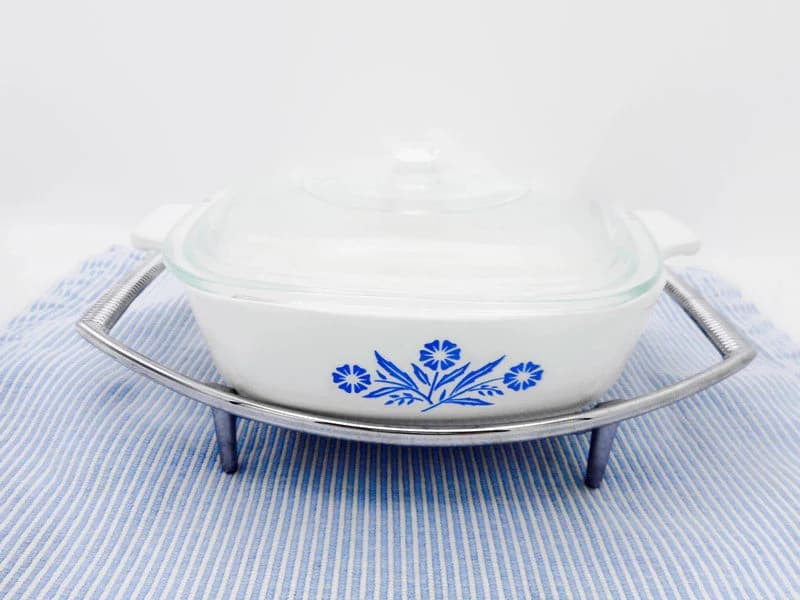 Vintage Pyrex Cornflower Blue Corning Ware Casserole Dish with Lid