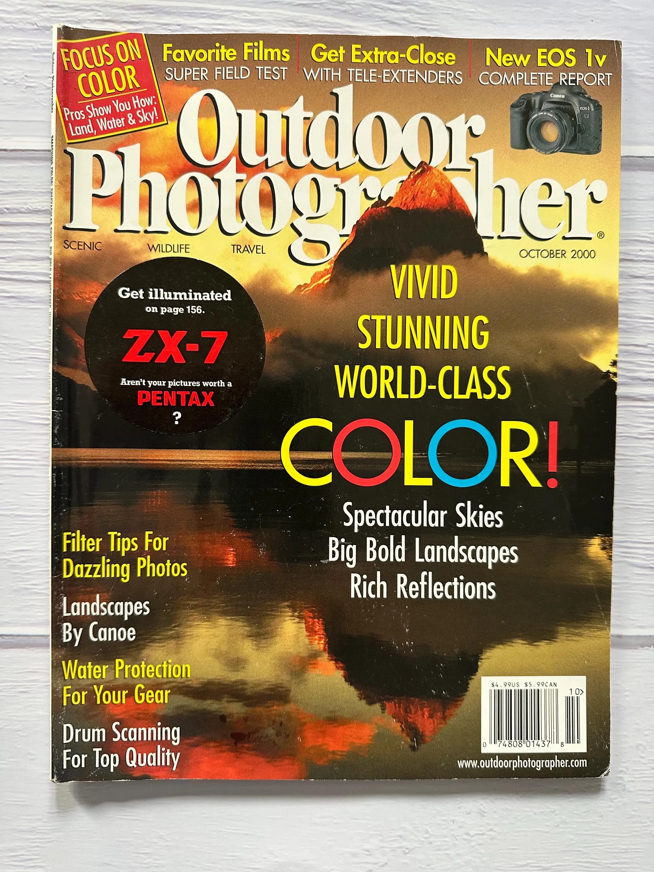 October 2000 Outdoor Photographer Vintage Magazine Scenic Wildlife Travel Sports Ads
