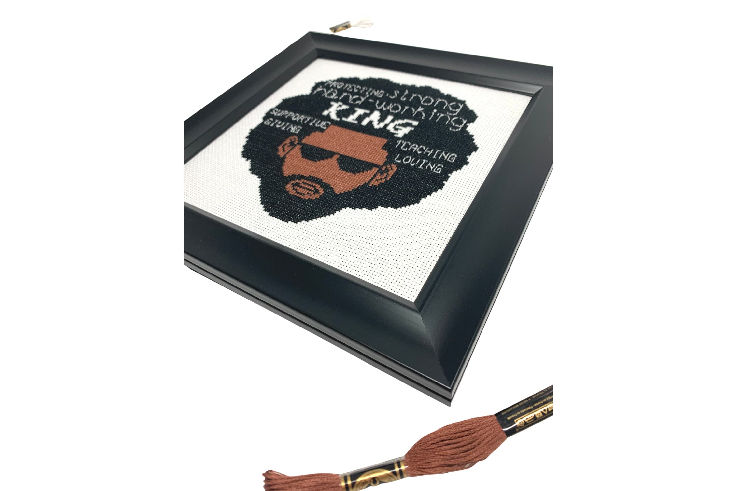 African American Man Cross Stitch Pattern, Black Man Cross Stitch, King Inspirational Cross Stitch PDF Download - image 4