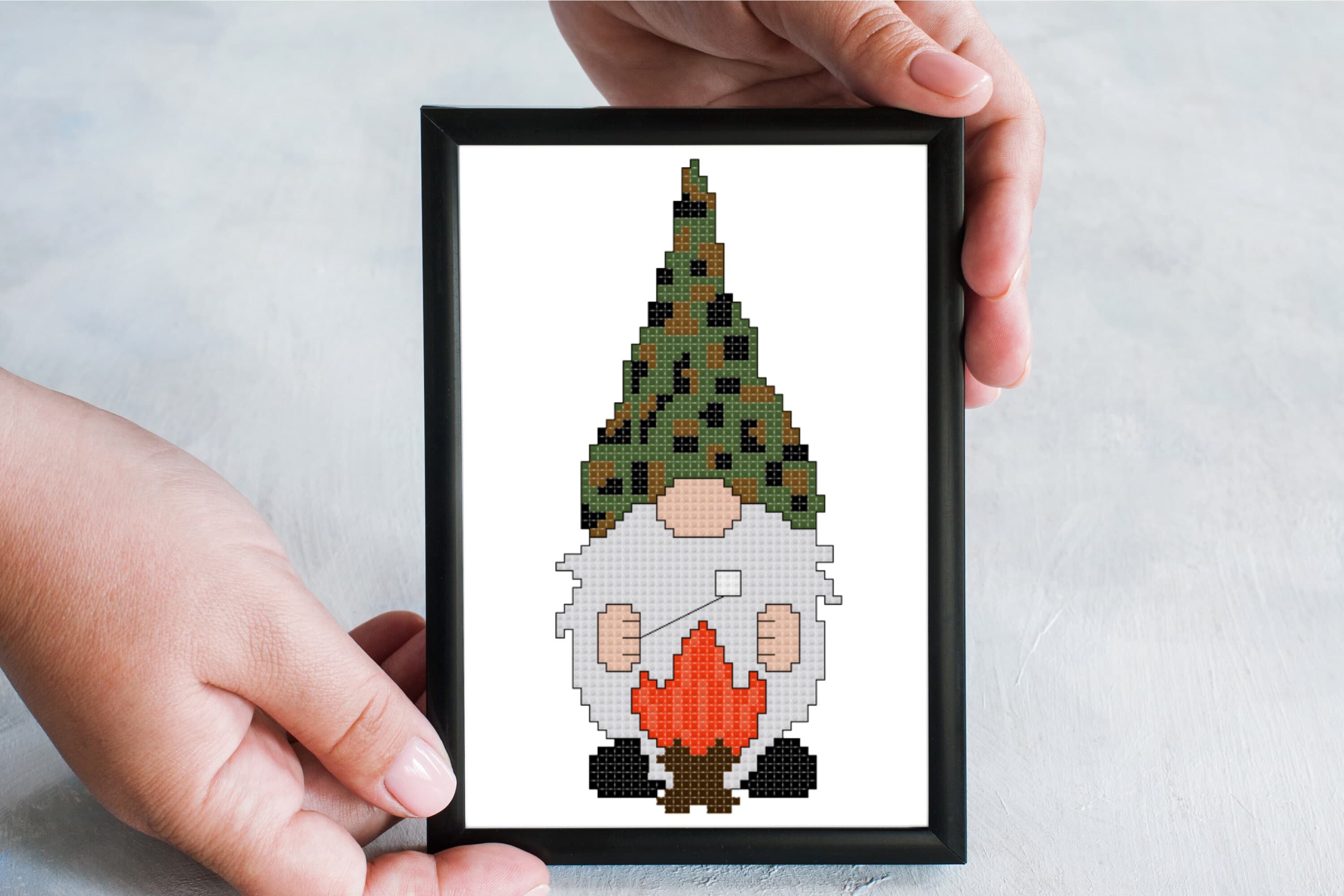 Camping Gnome Cross Stitch Pattern, Nature Gnome Cross Stitch Pattern, Camping Cross Stitch Pattern, Nature Cross Stitch, Cross Stitch Elf - image 4