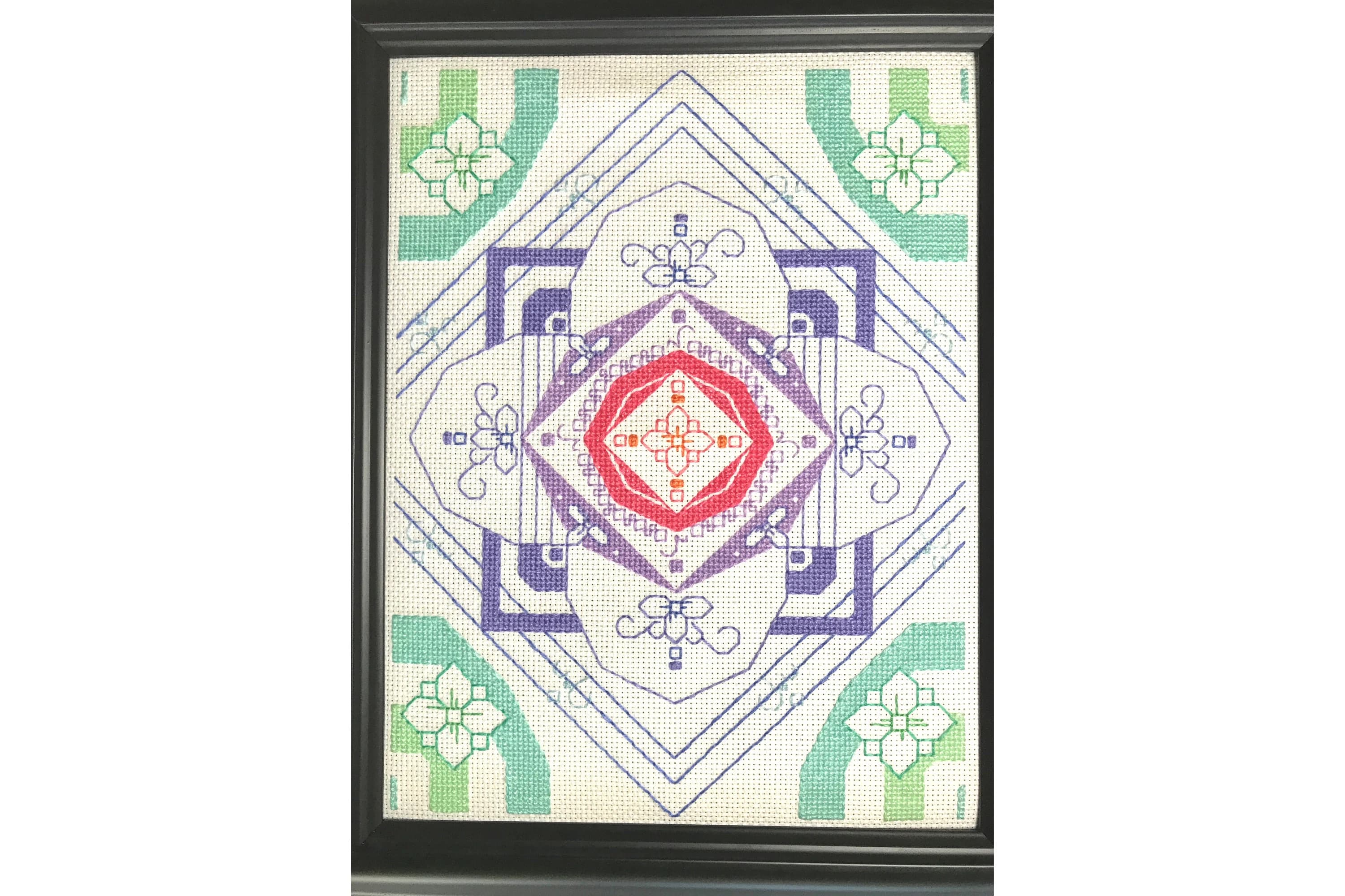 Mandala Cross Stitch Pattern, Pastel Flower Mandala Cross Stitch Pattern,  Rainbow Cross stitch, Cross Stitch PDF download - image 5