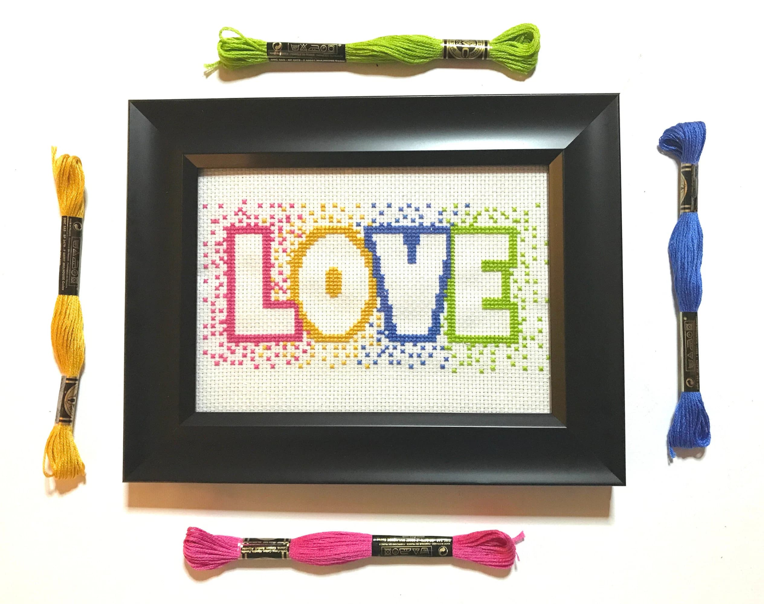 Love Cross Stitch Pattern, Inspiration Cross Stitch Pattern, Counted Cross Stitch Pattern, Rainbow Cross Stitch Pattern - image 3