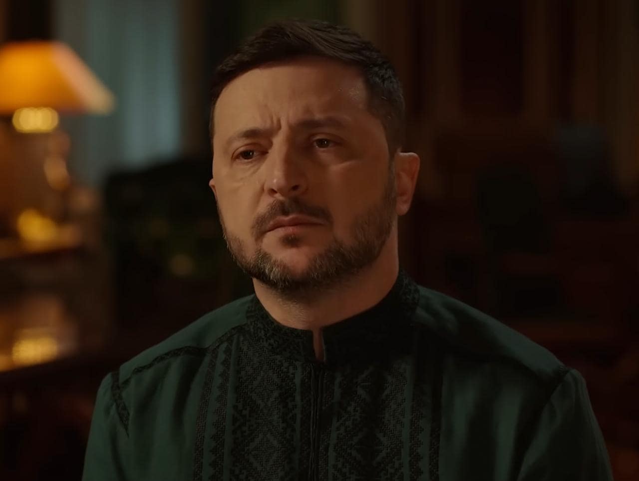 Green Embroidered shirt for men with back Ukrainian shirt embroidered Traditional Ukrainian shirts, Gift for Him Gift for Husband Zelenskyy - image 3