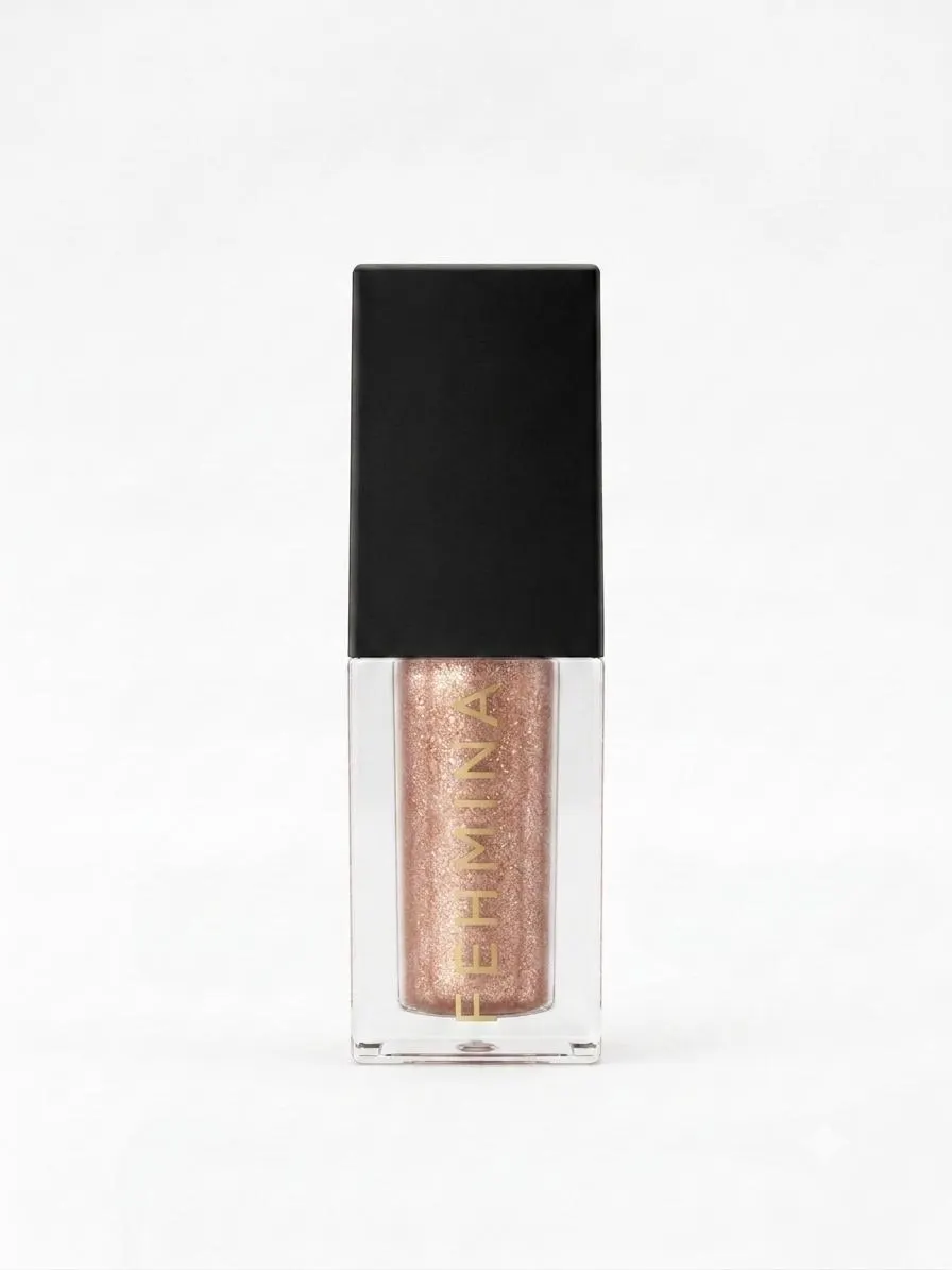 Mini Liquid Eyeshadow, Champagne Metallic, Vegan, Halal, Travel Size (2.5ml) - image 3