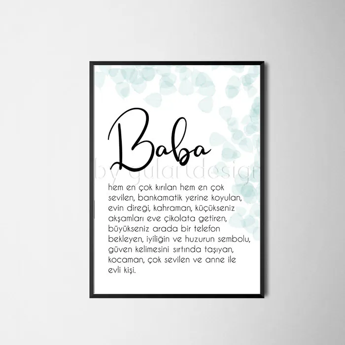 Babalar günü, Vatertag, Geschenkidee, hediyelik, Baba, islamic decor, islamic wallart, islamicquotes, islamicgifts, giftideas, Geschenke