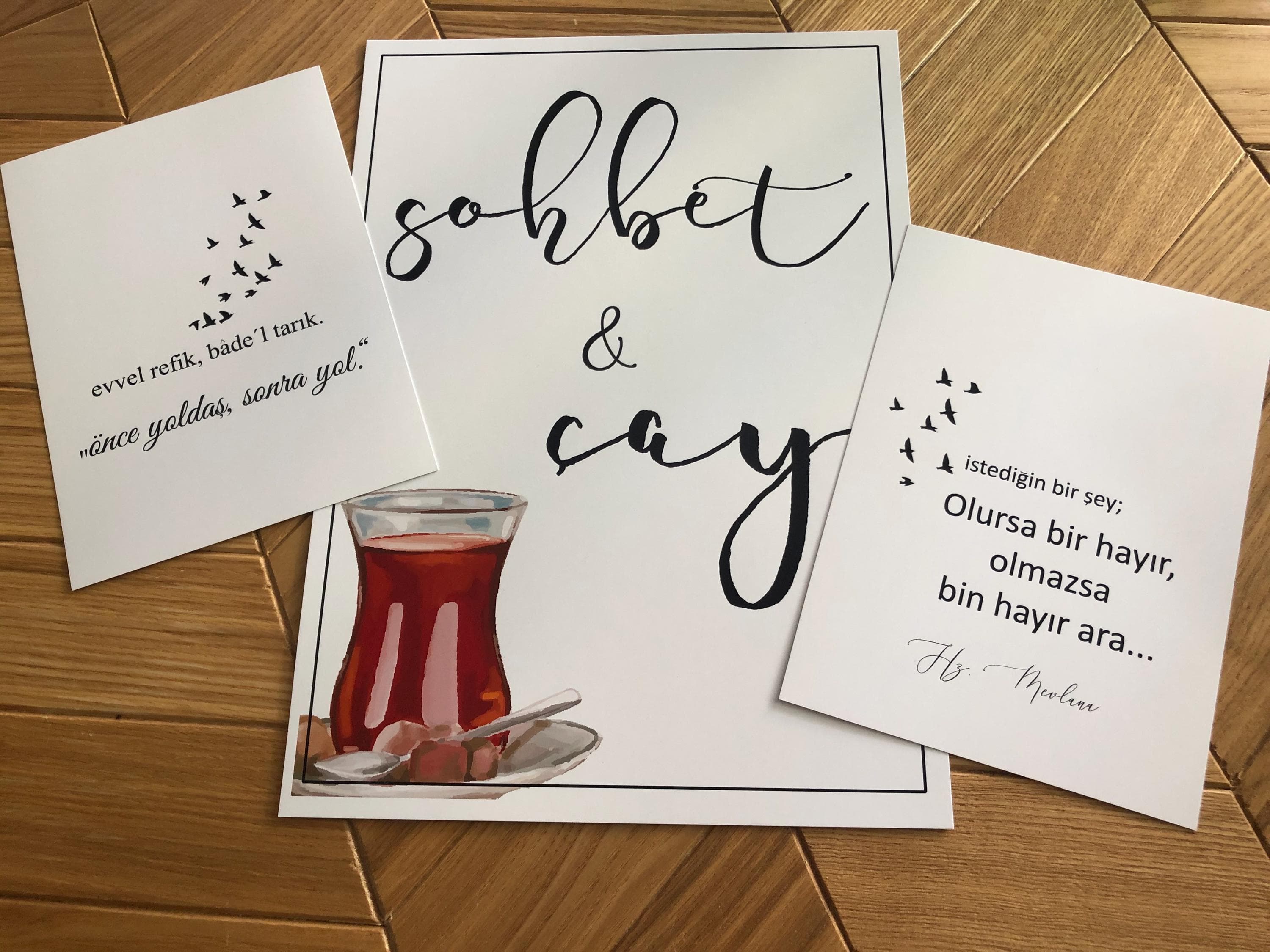 Türkisches Çay Poster – Türkische Teetasse Aquarell – Orientalische Wandkunst – Tee Illustration – Türkei Deko - image 3
