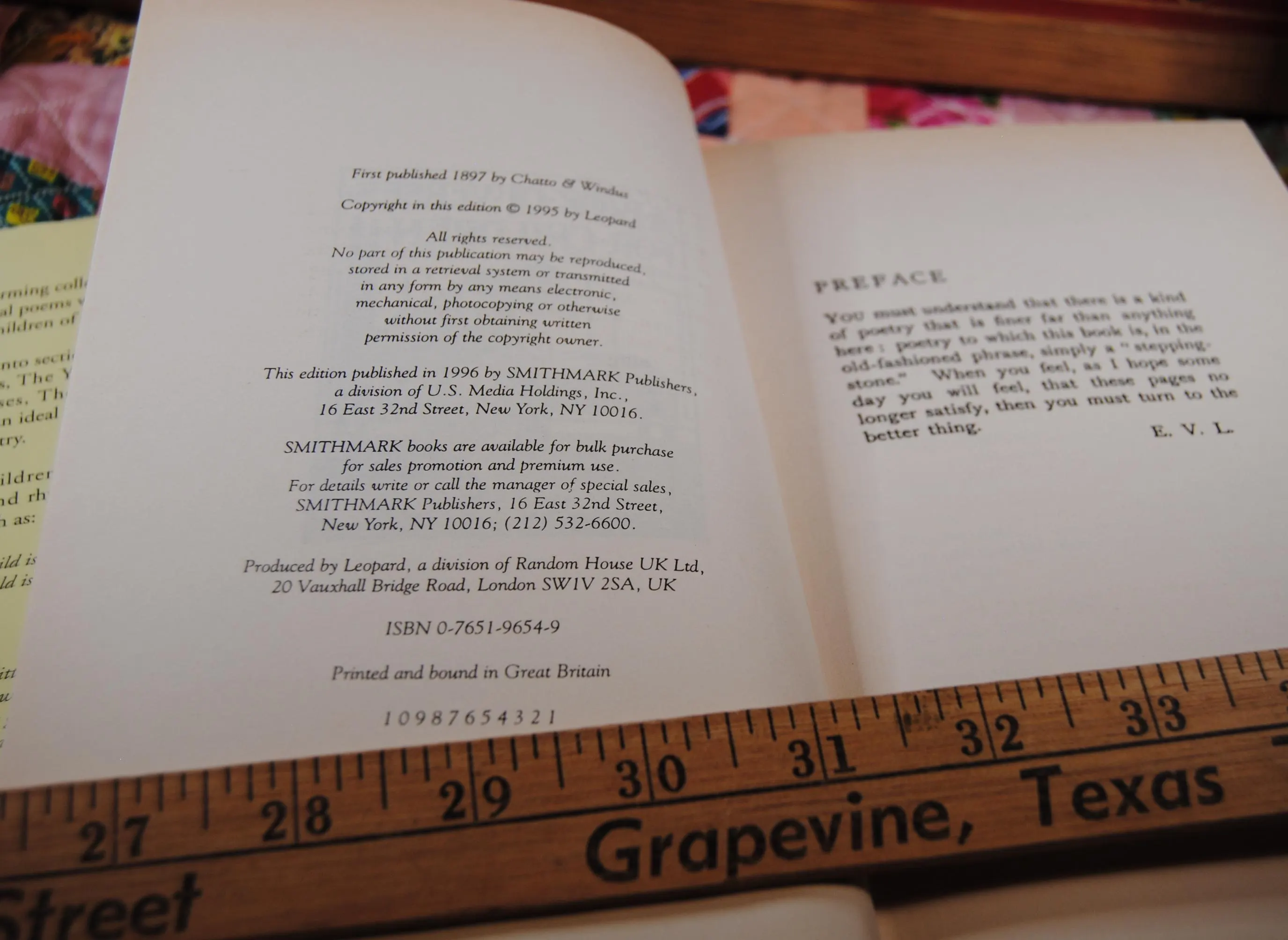 A Book Of Verses For Children - Compiled by Edward Verrall Lucas - 1996 hardback edition - Printed in Great Britain - image 4