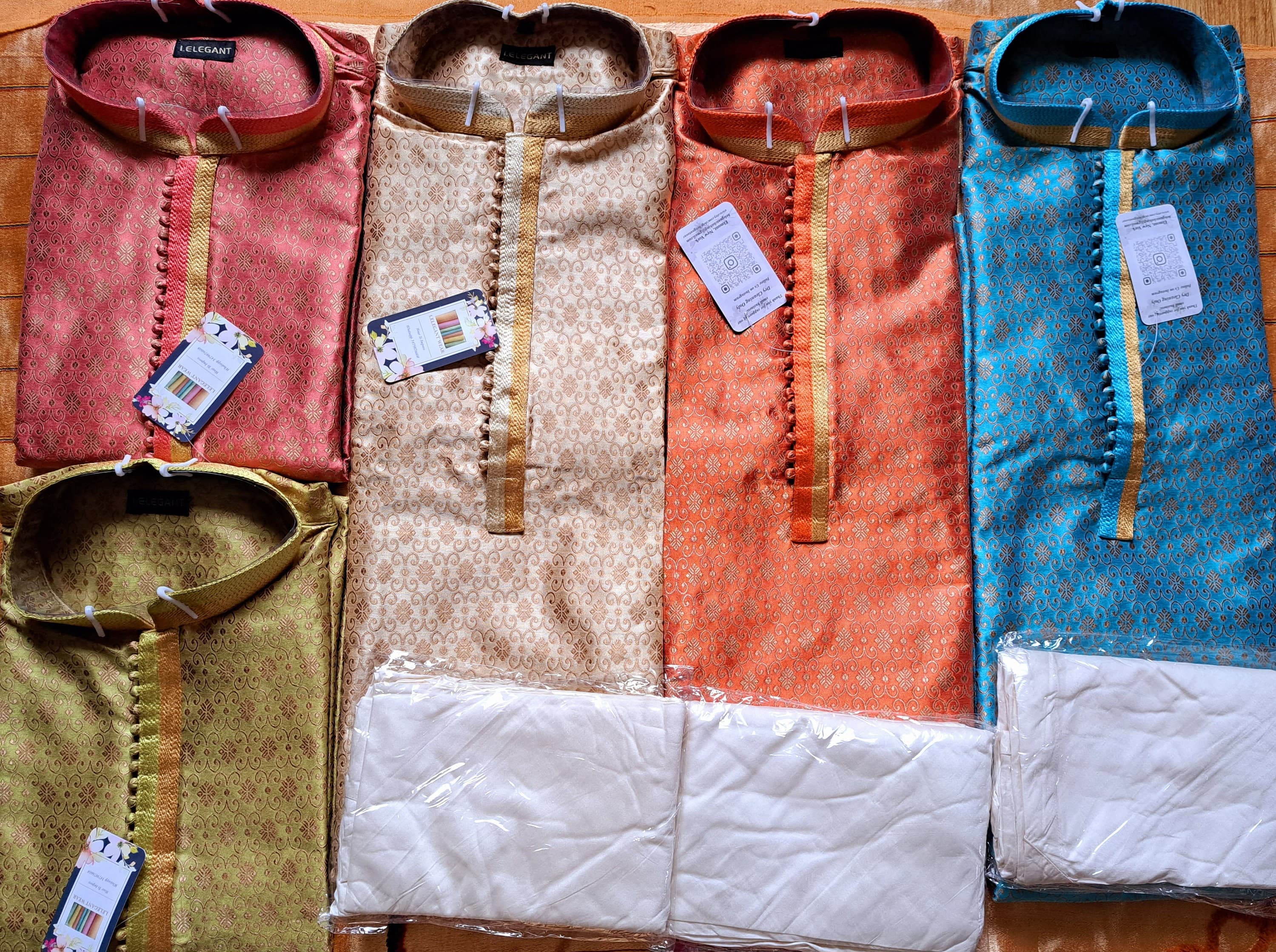 silk kurta pajama set, Indian wedding wear, kurta churidar, salwar kameez , men punjabi , Kurta men, traditional ethnic clothing, party wear - image 5