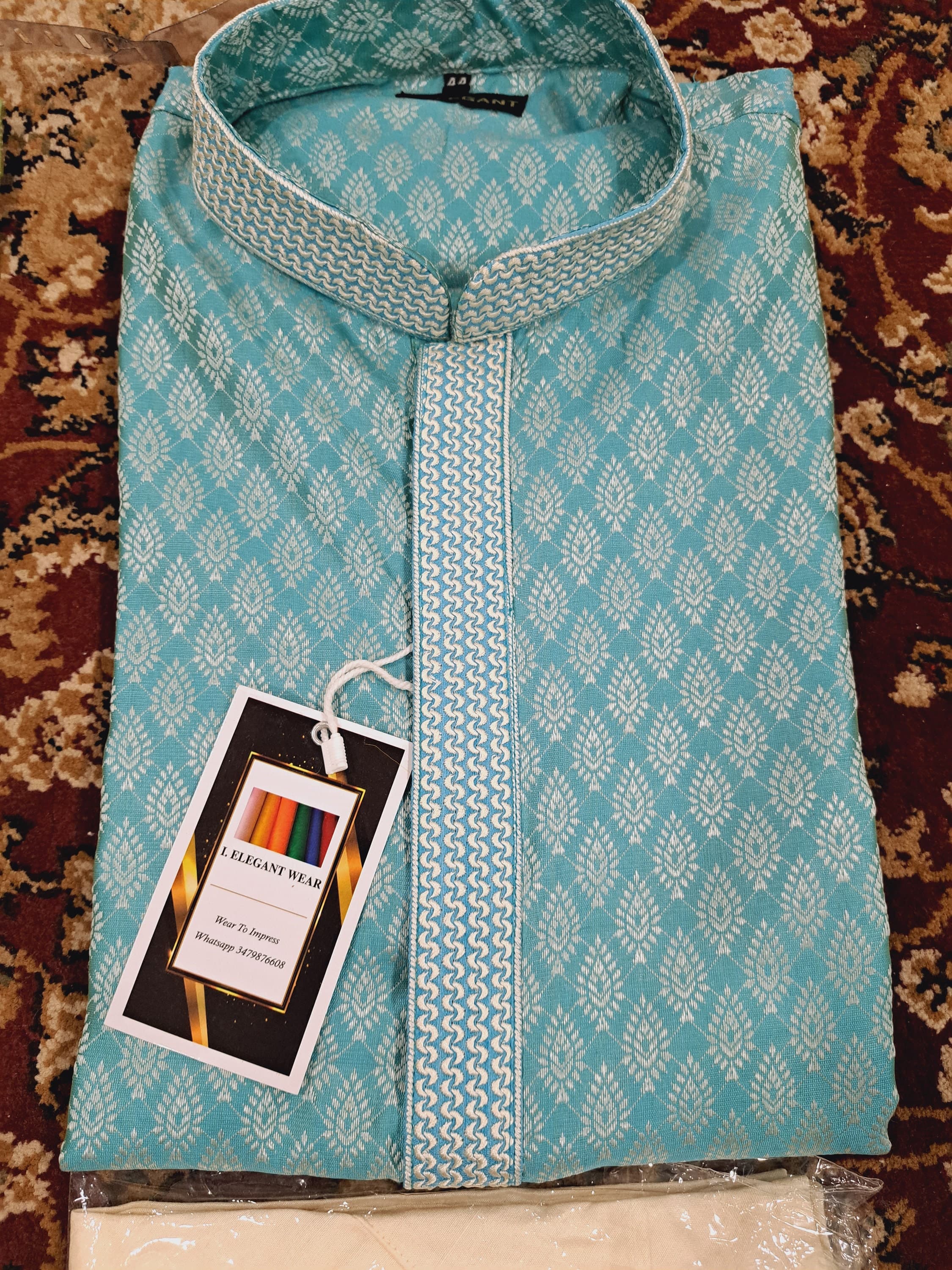 Men Kurta Pajama set - Perfect for Indian Wedding and Celebrations .  Pakistani salwar Kameez , Men Panjabi Pajama ,Traditional Ethnic wear - image 3