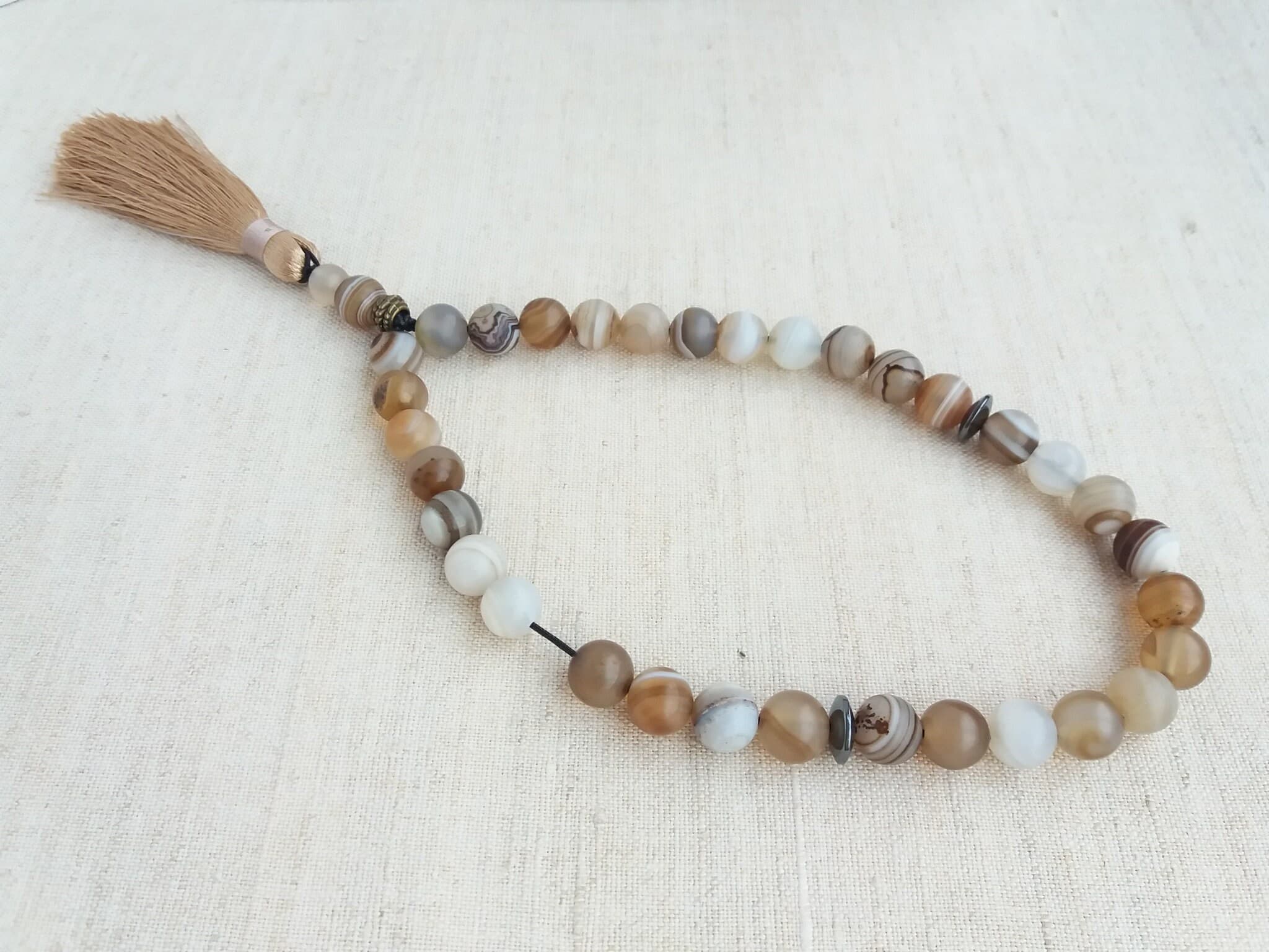 Tasbih 33 prayer Stone tasbeeh beads Prayer beads islam Worry beads - image 5