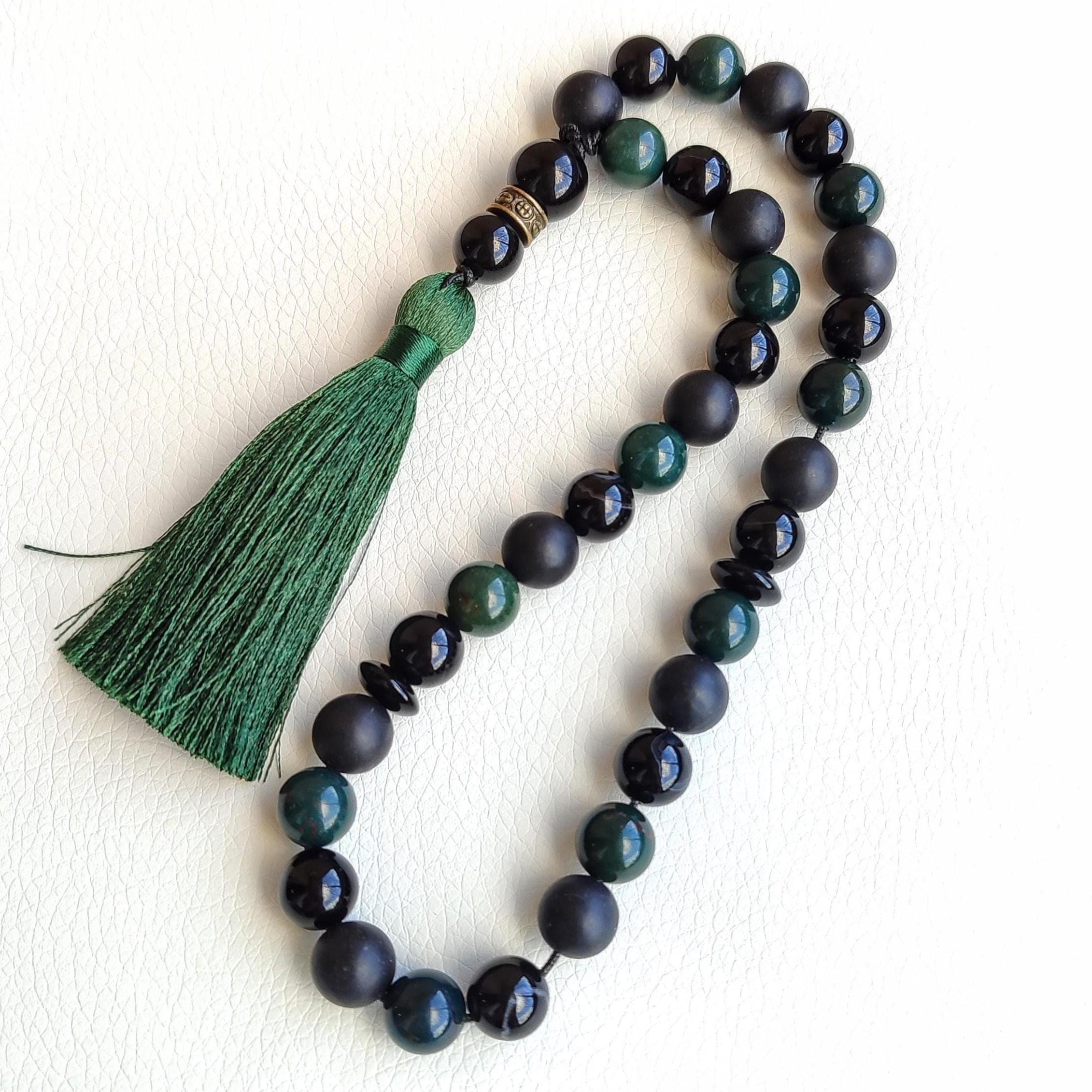Gemstone tasbih 33 beads Islamic prayer beads Muslim prayer beads Worry beads