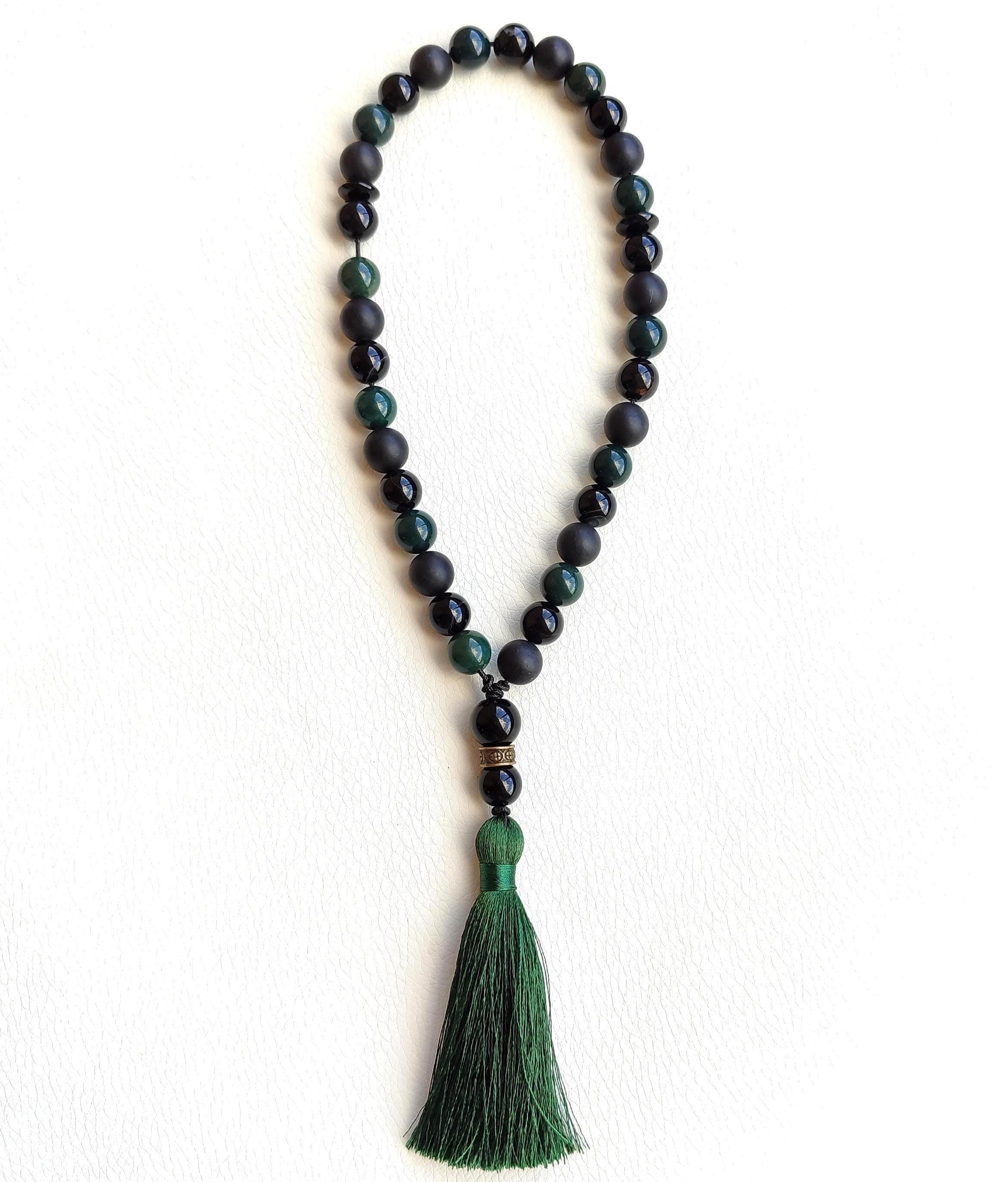 Gemstone tasbih 33 beads Islamic prayer beads Muslim prayer beads Worry beads - image 5