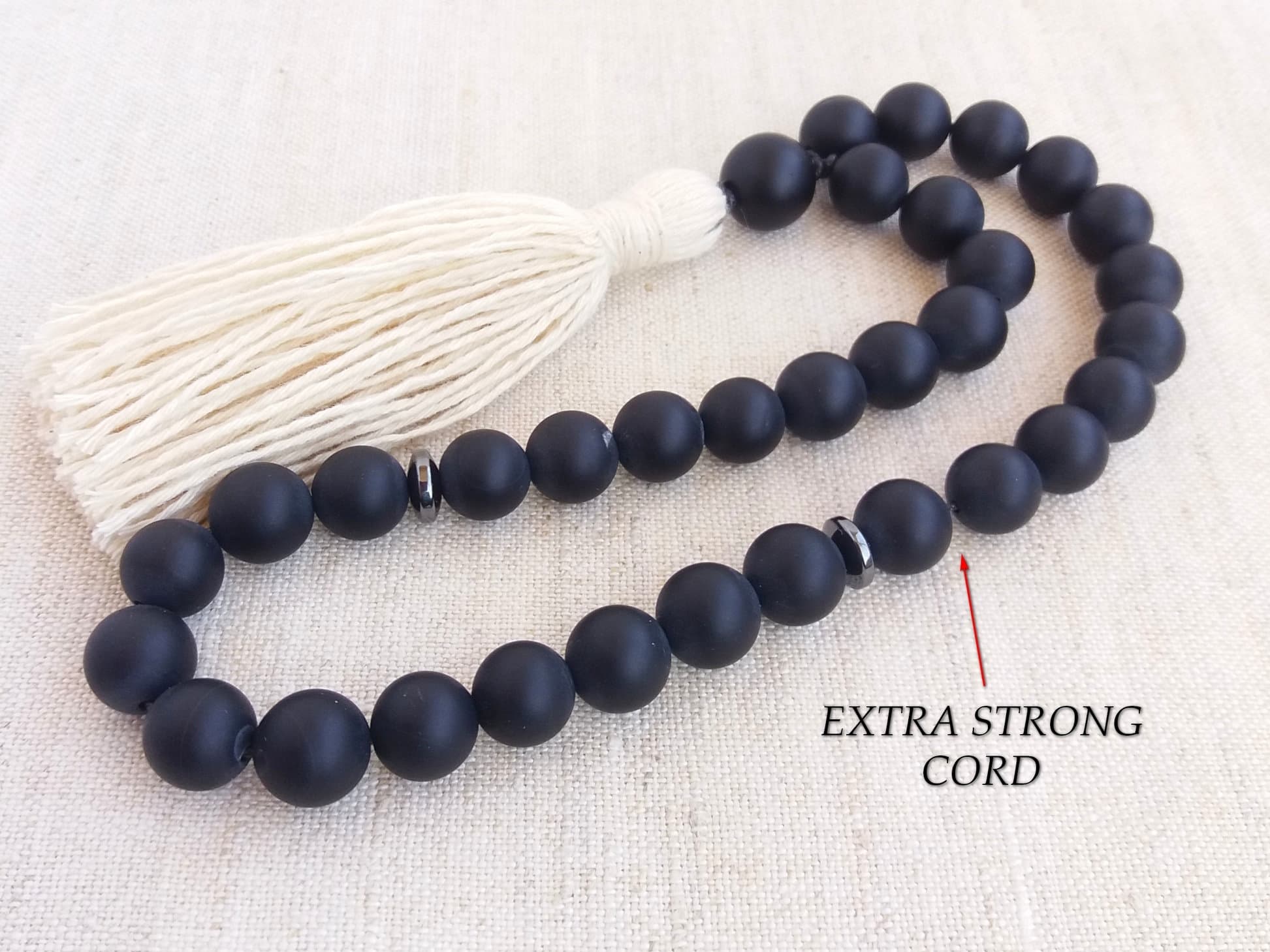 Tasbih 33 beads Tasbeeh Worry beads Prayer beads islamic gift Black onyx prayer beads - image 4