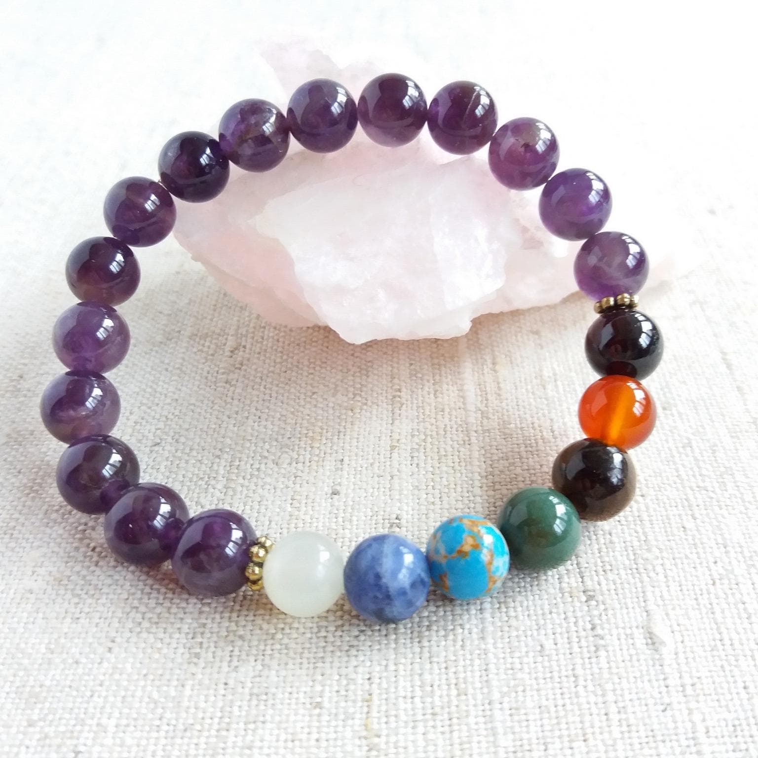 7 chakra bracelet for men Chakra bracelet real stone Healing bracelet for anxiety