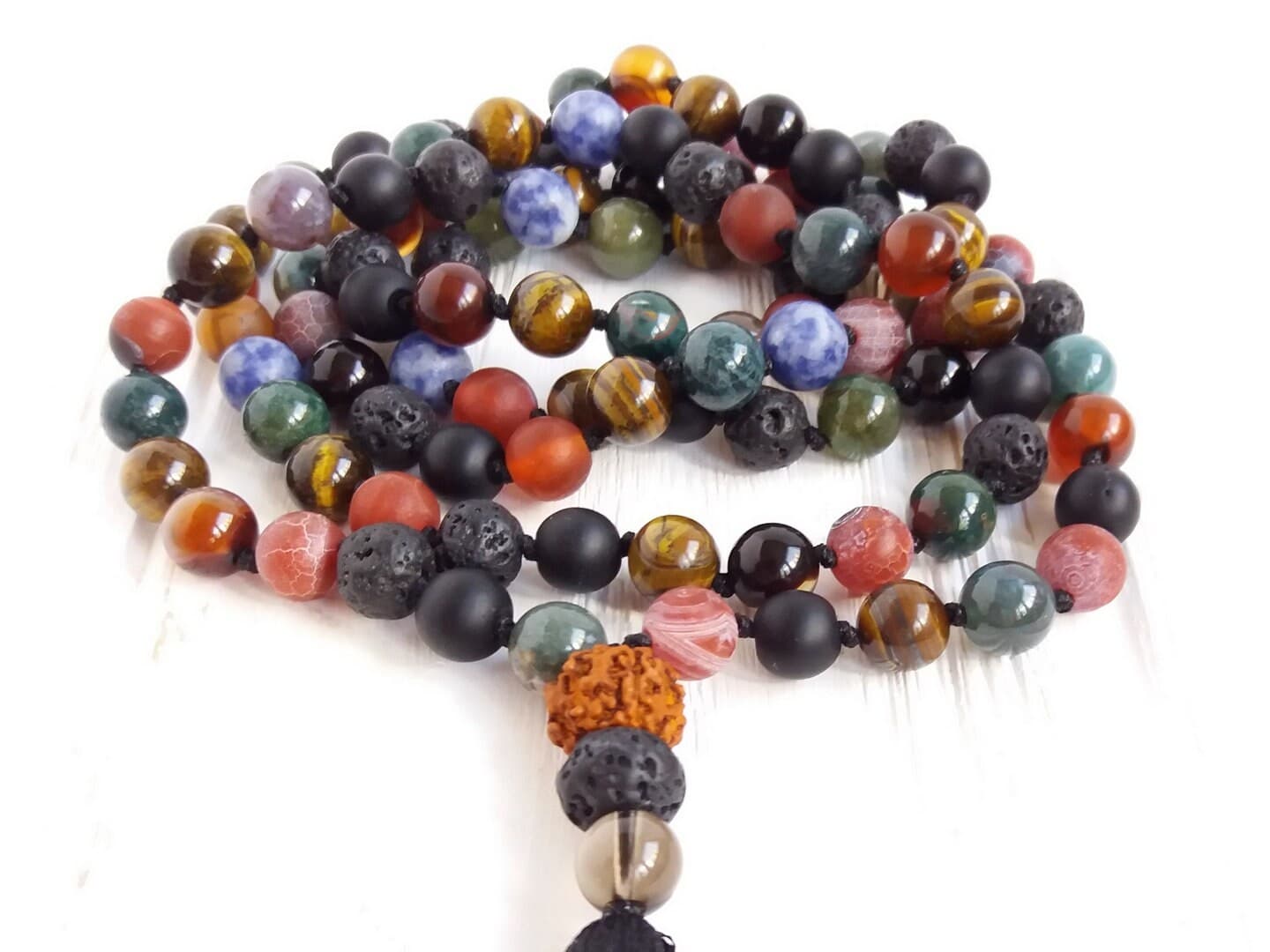 Mala beads 108 8mm Hand knotted malas Prayer beads buddhist - image 5