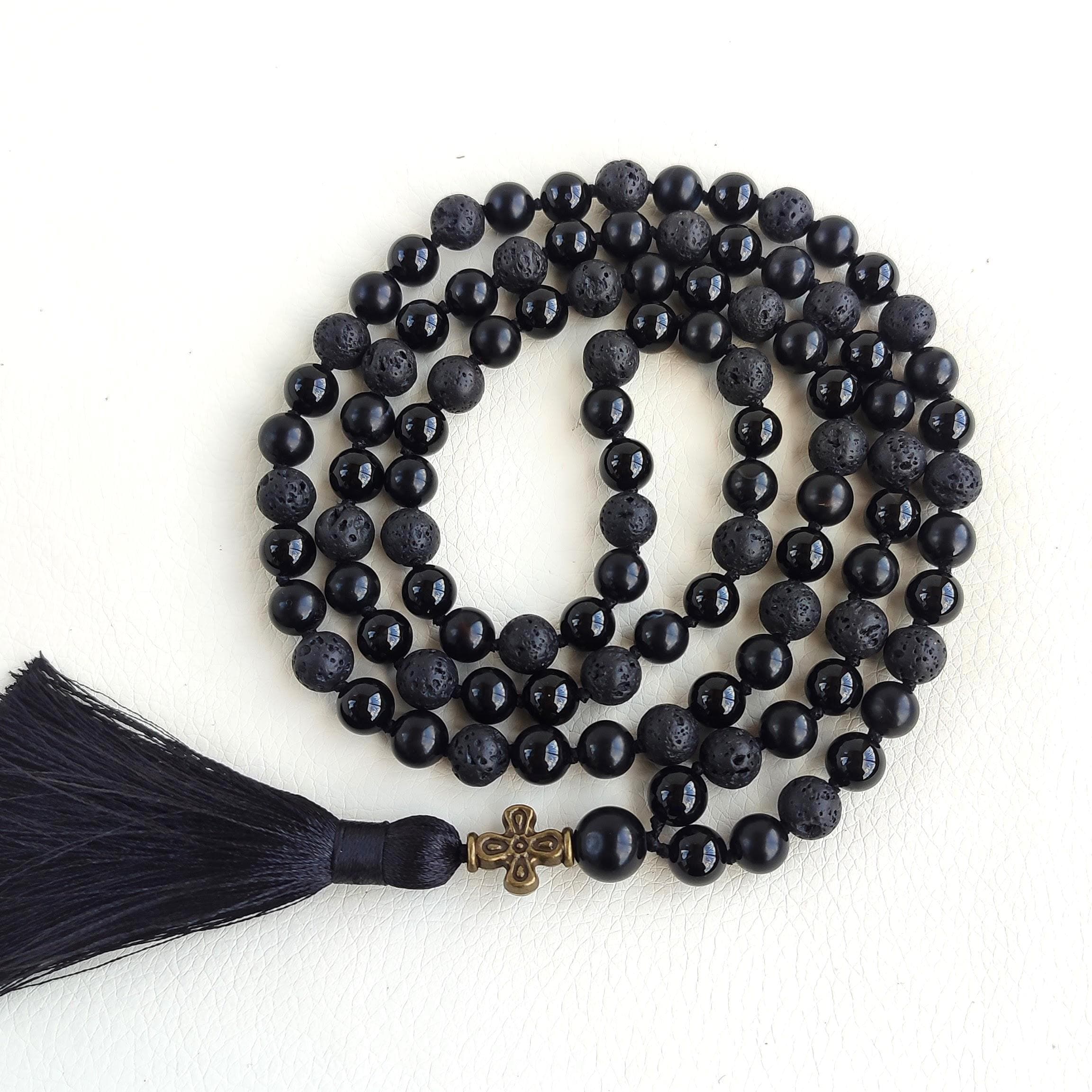 100 bead chotki orthodox 100 bead catholic rosary Prayer beads with cross Christian prayer beads stone - image 4