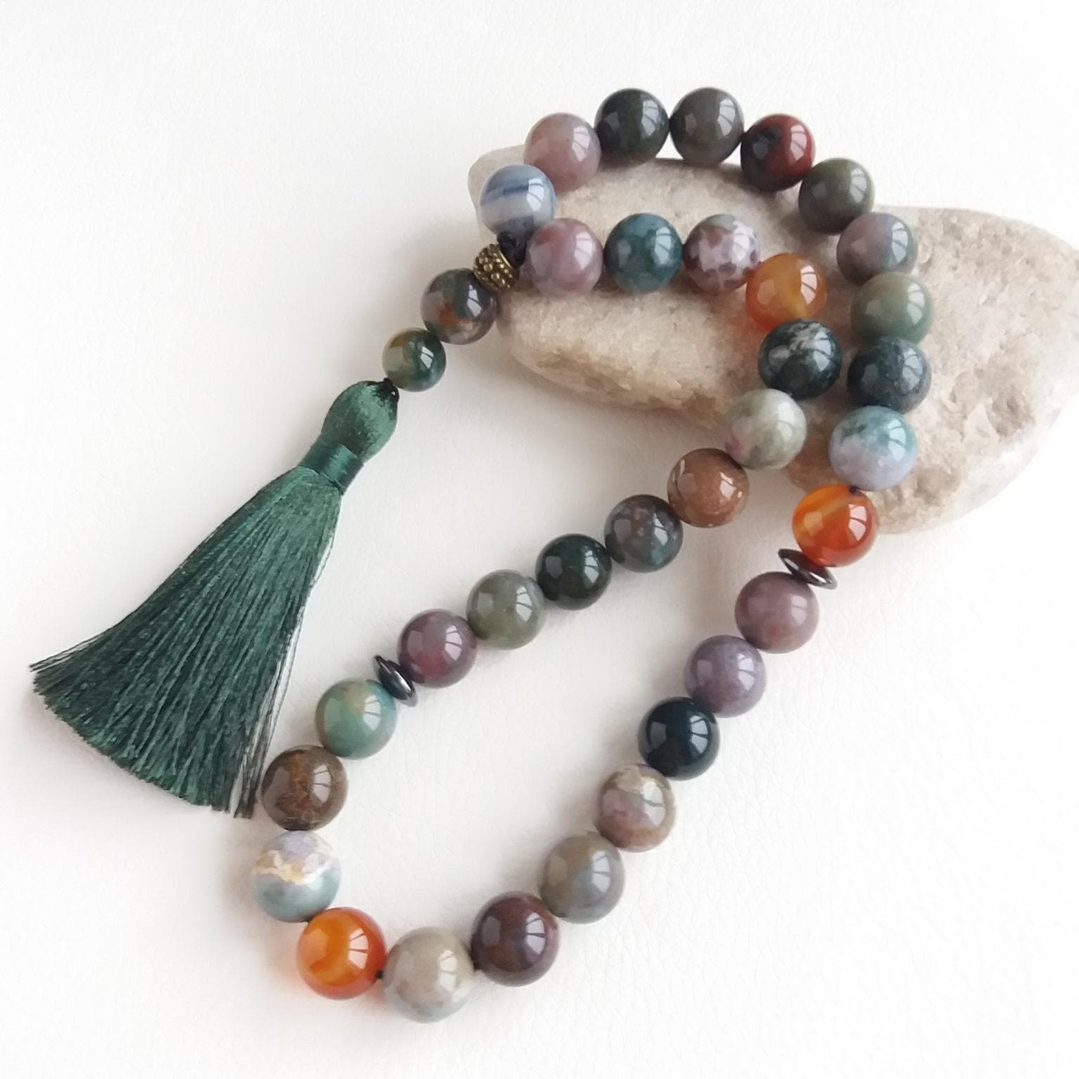 Tasbih 33 beads Tasbeeh stone Muslim prayer beads 33 count Worry beads Large beads tasbih - image 4