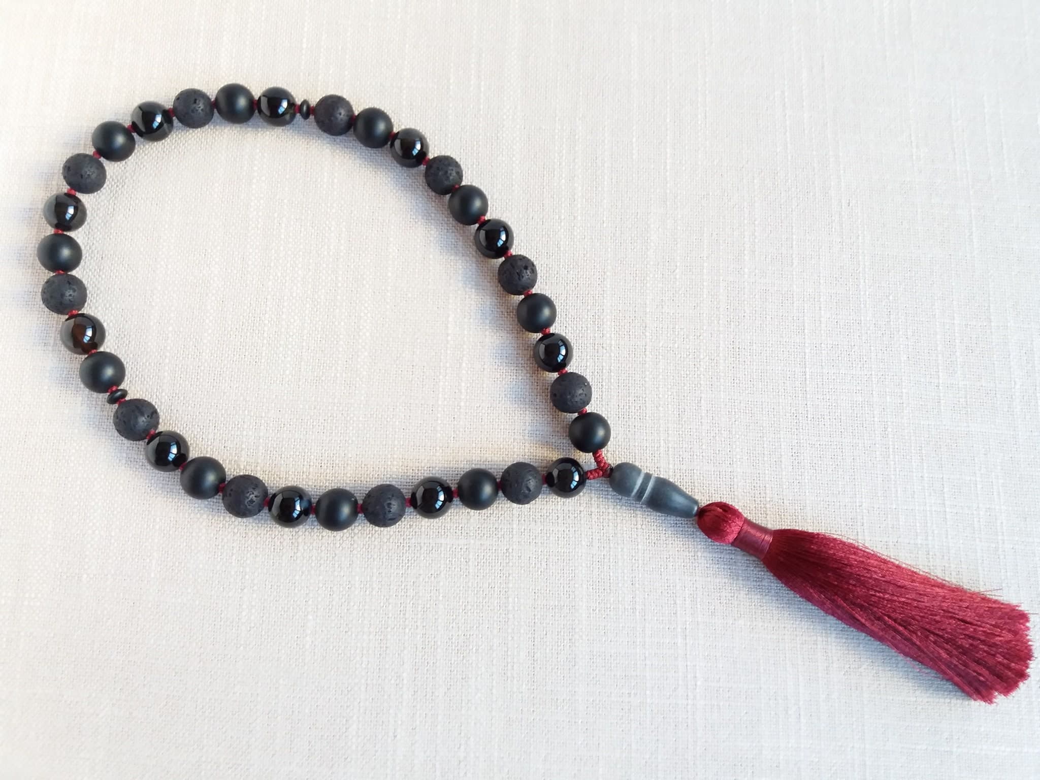 33 bead tasbih Black tasbih Islamic prayer beads Worry beads Tasbeeh - image 5