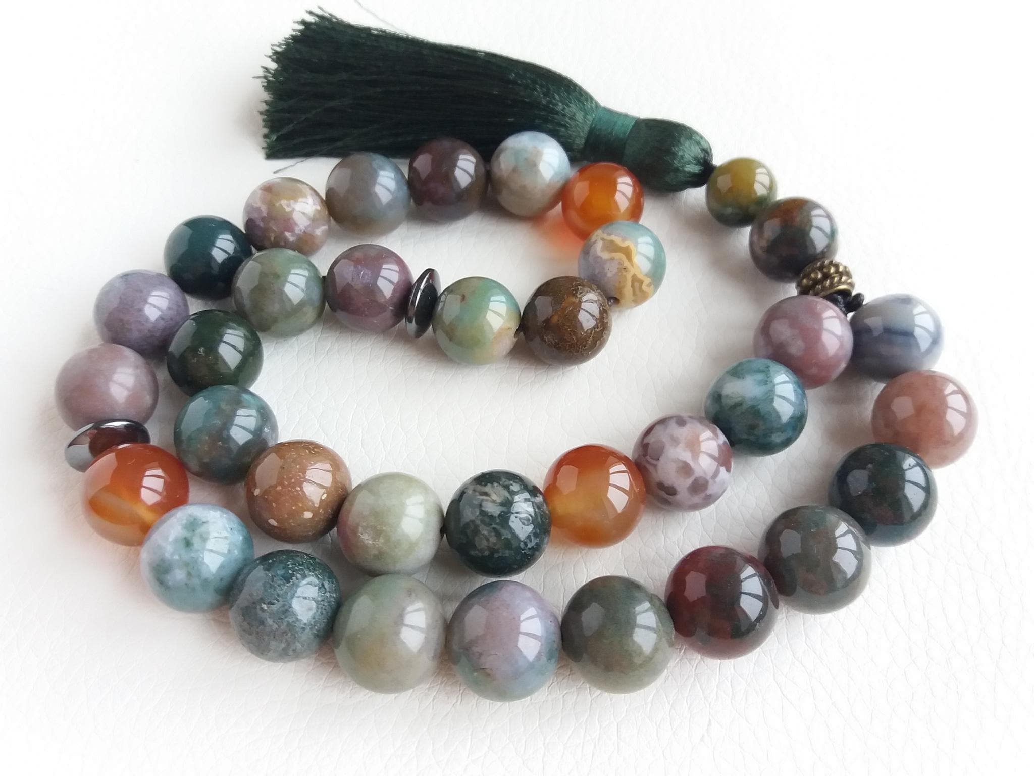 Tasbih 33 beads Tasbeeh stone Muslim prayer beads 33 count Worry beads Large beads tasbih