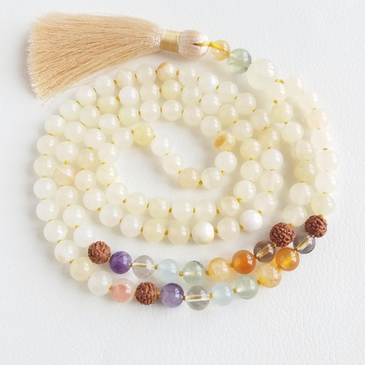 7 chakra mala Knotted mala beads Mala beads 108 Prayer beads buddhist - image 4