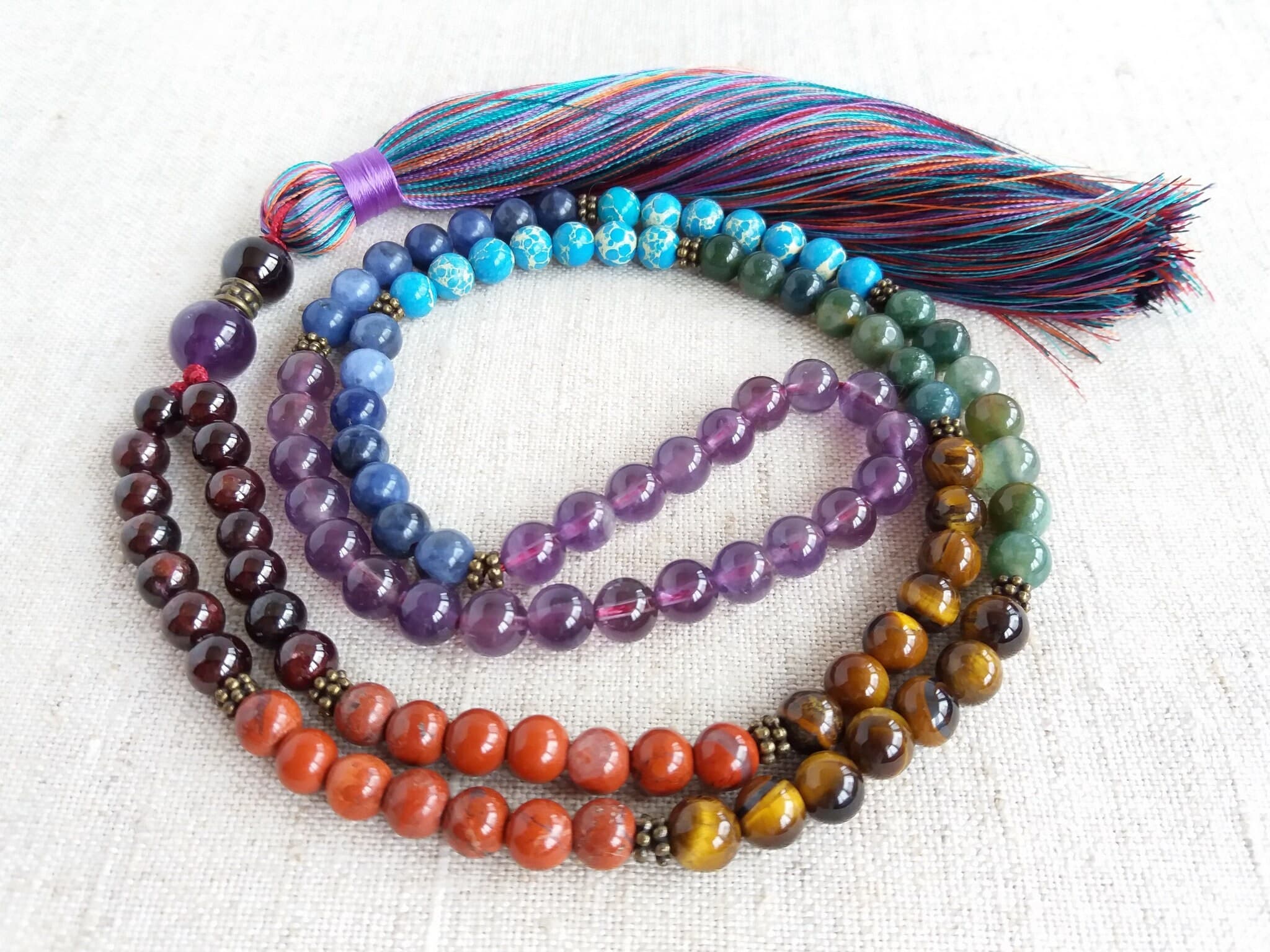 Chakra mala necklace Prayer beads necklace Mala beads 108 necklace - image 5