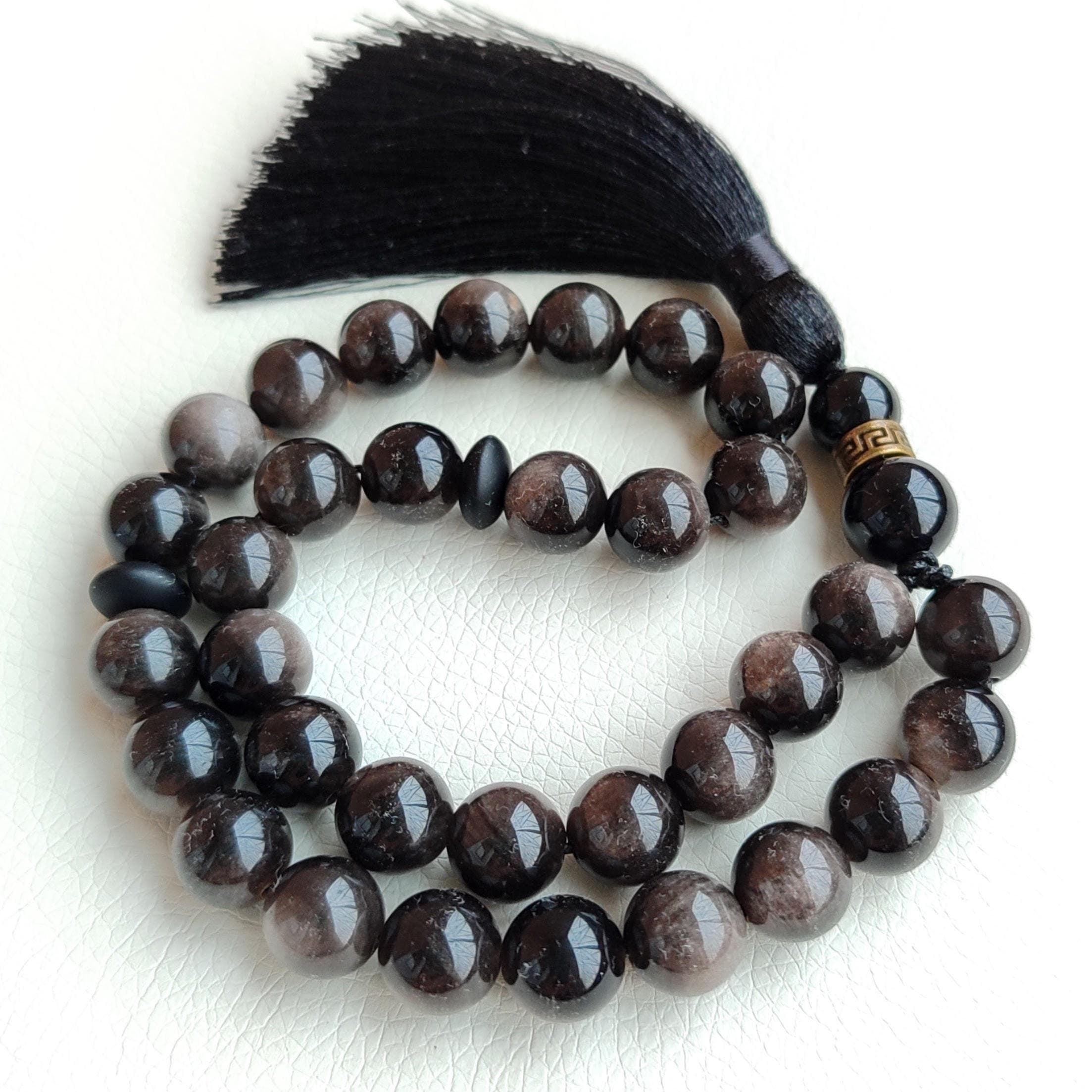 Obsidian tasbih men Muslim prayer beads Worry beads Islamic tasbeeh