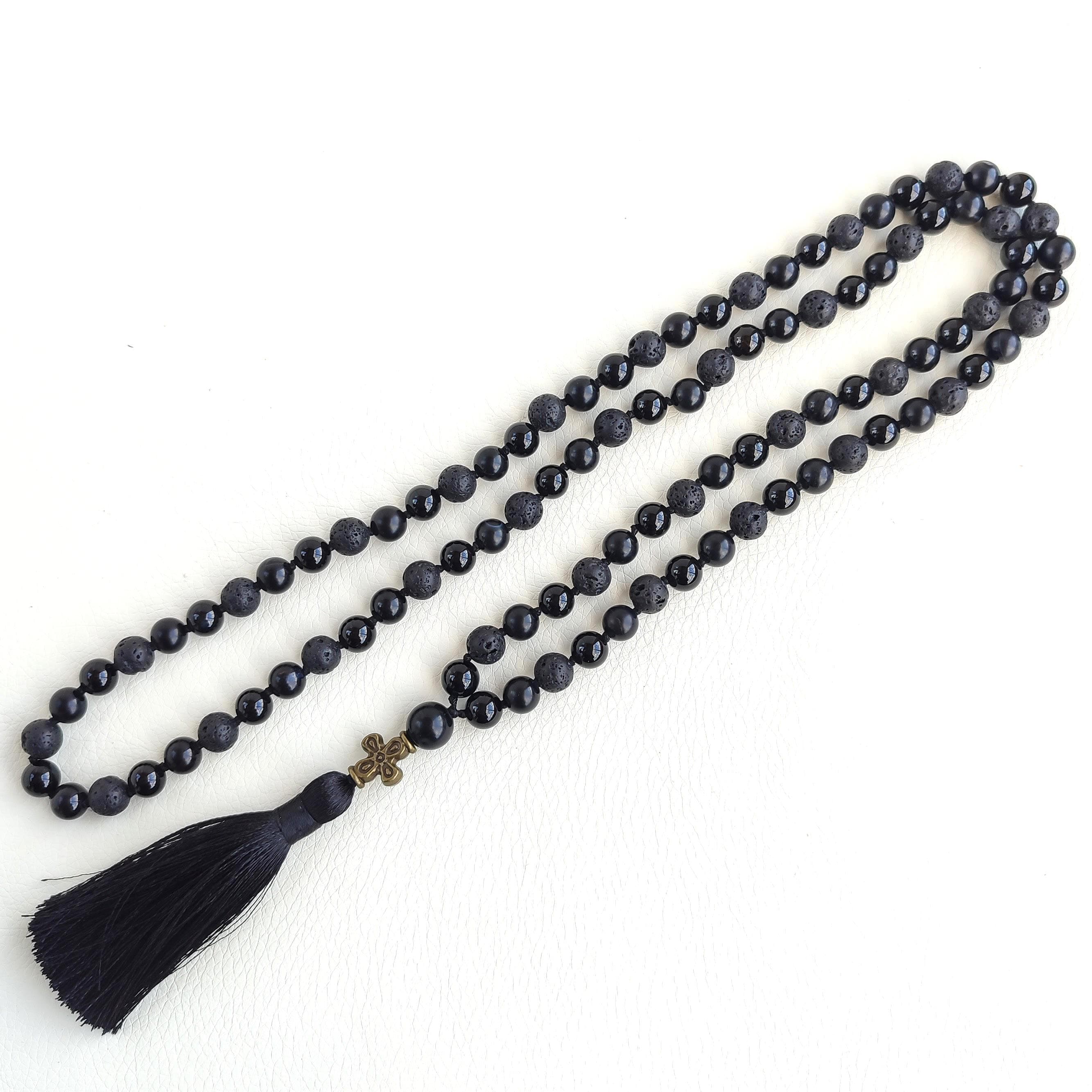 100 bead chotki orthodox 100 bead catholic rosary Prayer beads with cross Christian prayer beads stone - image 3