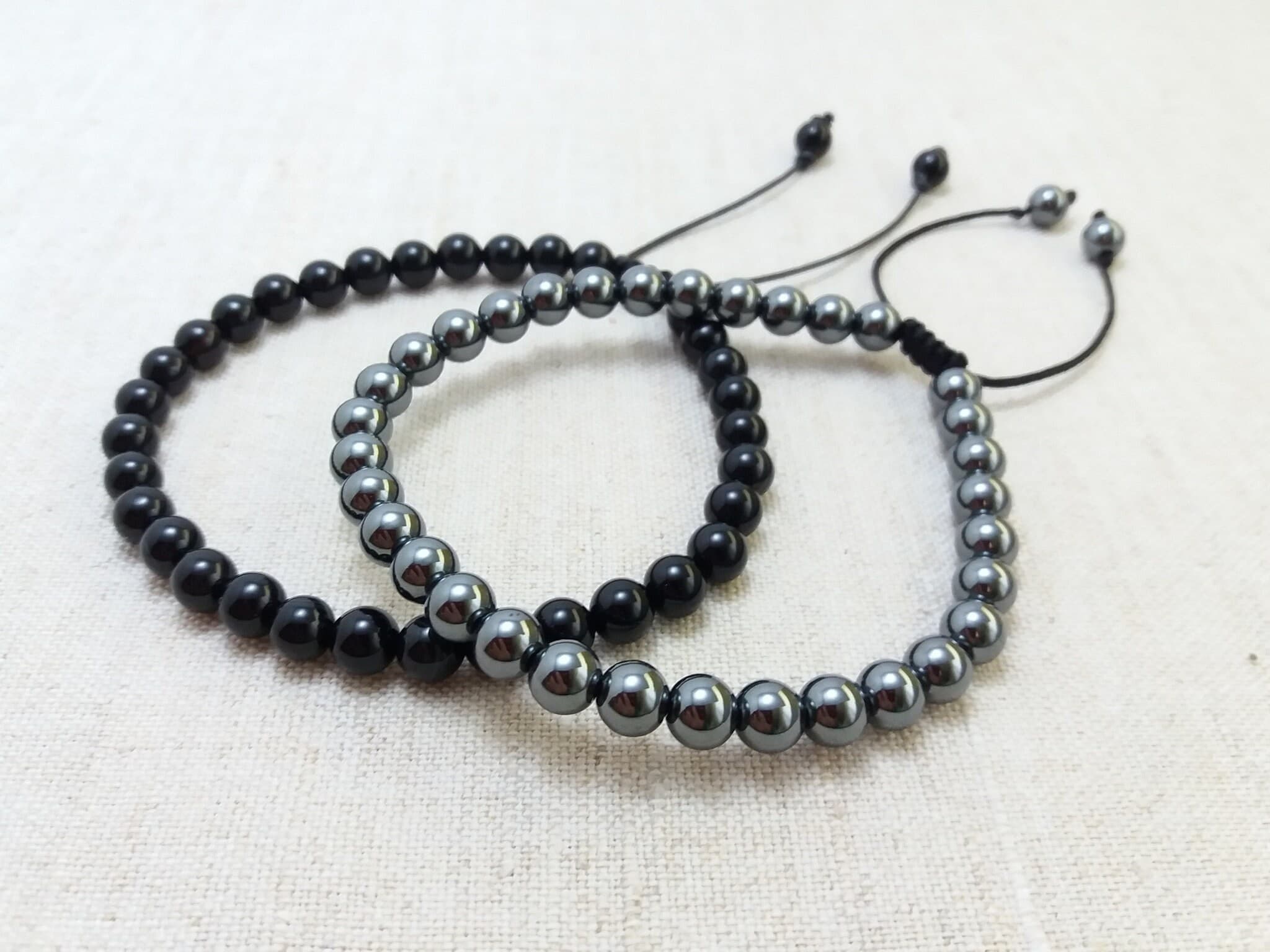 Tasbih bracelet Worry beads bracelet Prayer beads bracelet men Black lava bracelet - image 3