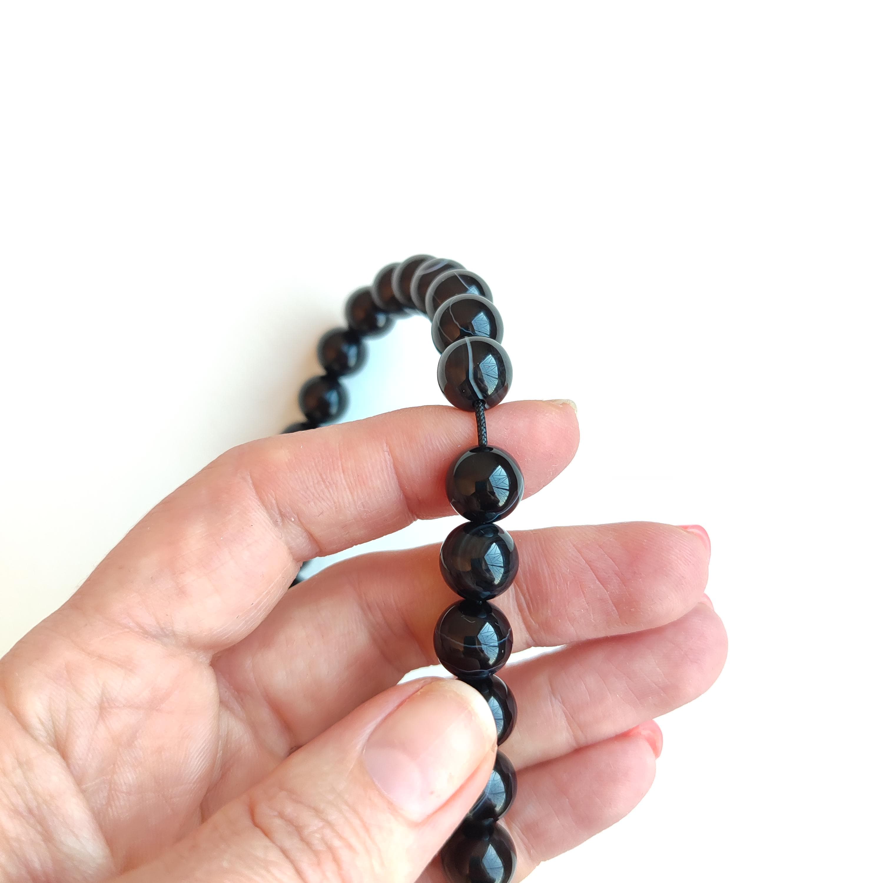 Black tasbih 33 Prayer beads islam Tasbeeh beads Worry beads - image 5
