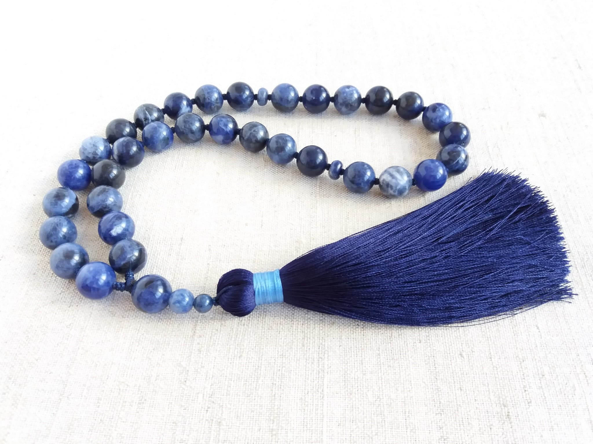 33 bead tasbih Blue prayer beads Stone tasbeeh beads Muslim rosary - image 5