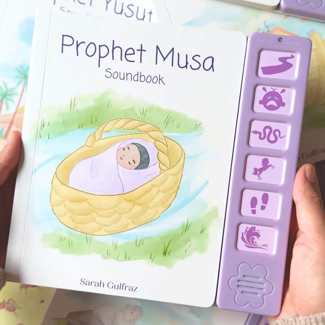 Prophet Musa Sound Book - Muslim Kids Eid Gift Idea for New Muslim Baby Aqeeqah Gift Islamic Book Gifts for Muslim Kids Ramadan Gift Moses