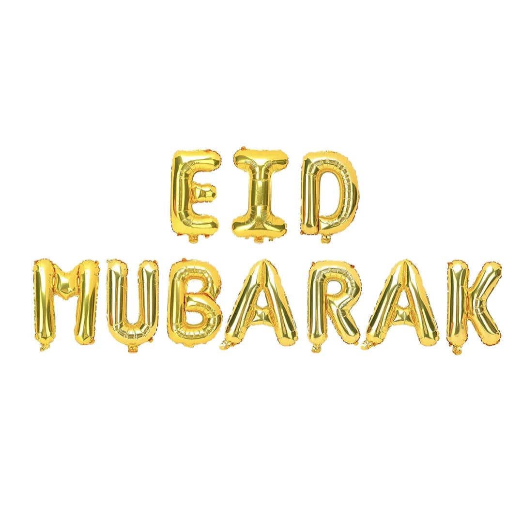 Eid Mubarak Foil Balloons - Eid Party Balloons Set Eid Party Decorations Eid Decor Islamic Decor Eid Gifts Eid Foil Balloons Eid Decor Set