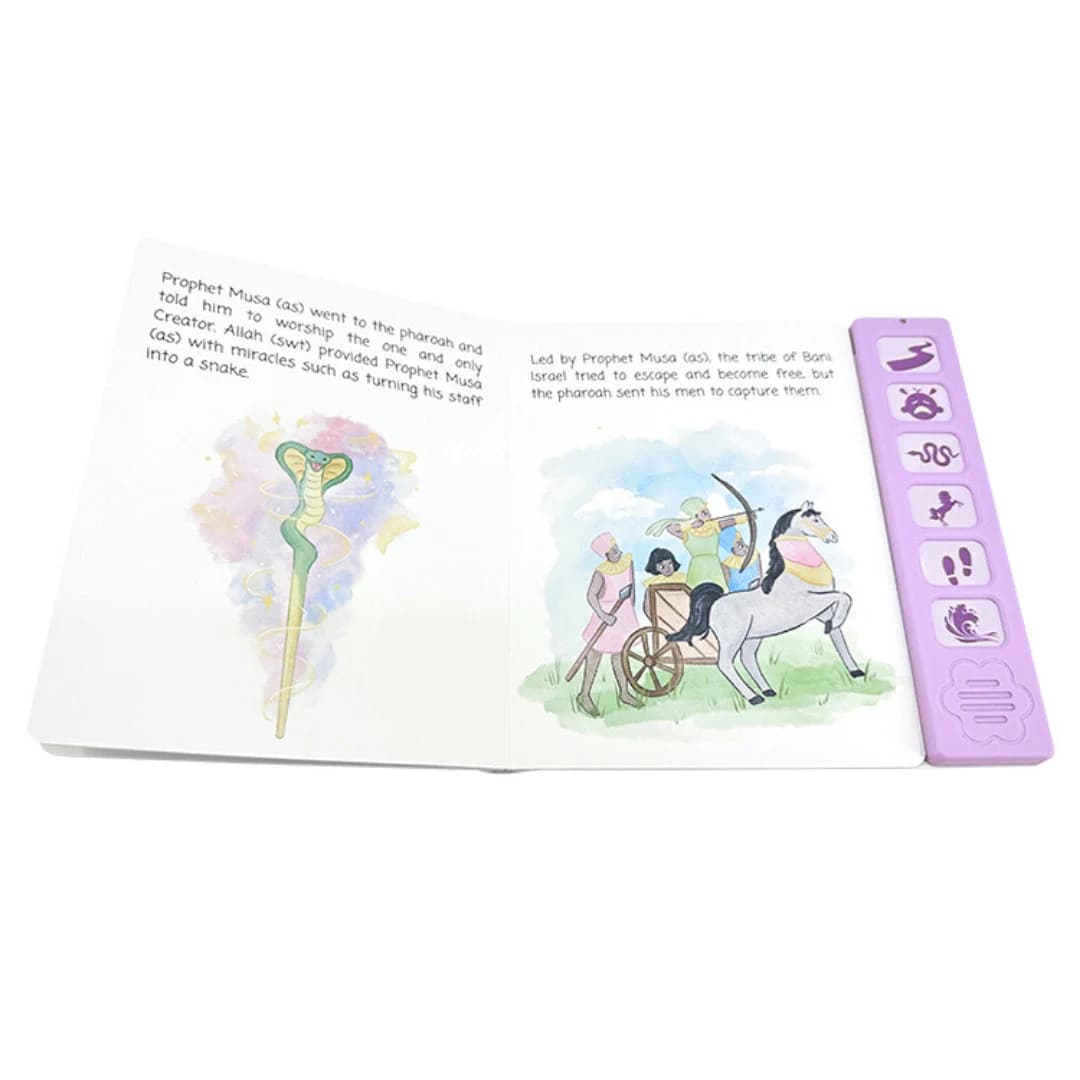Prophet Musa Sound Book for Muslim Kids Eid Gift Idea for New Muslim Baby Aqeeqah Gift Islamic Book Gifts for Muslim Kids Ramadan Gift Moses